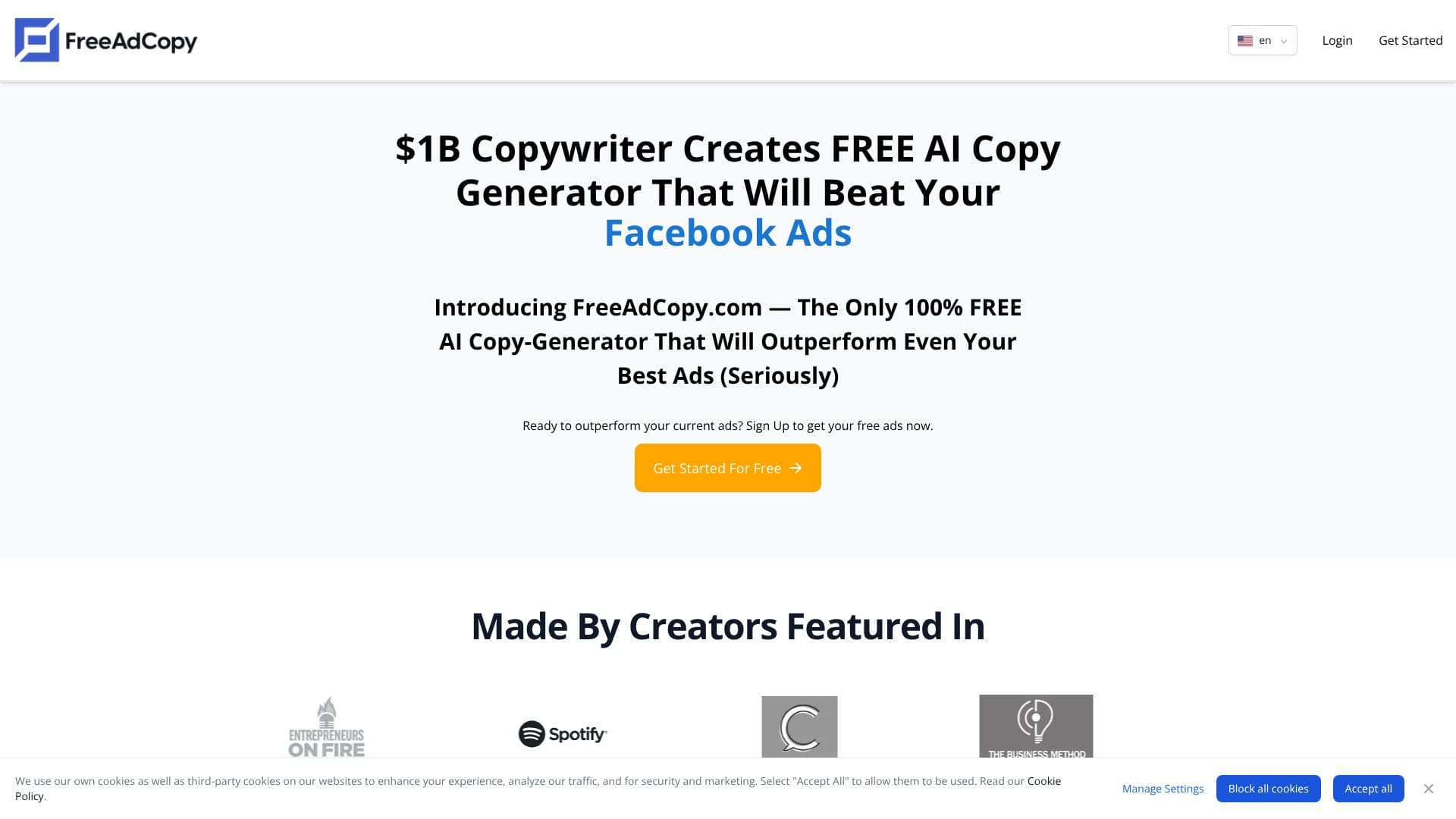 Freeadcopy のスクリーンショット