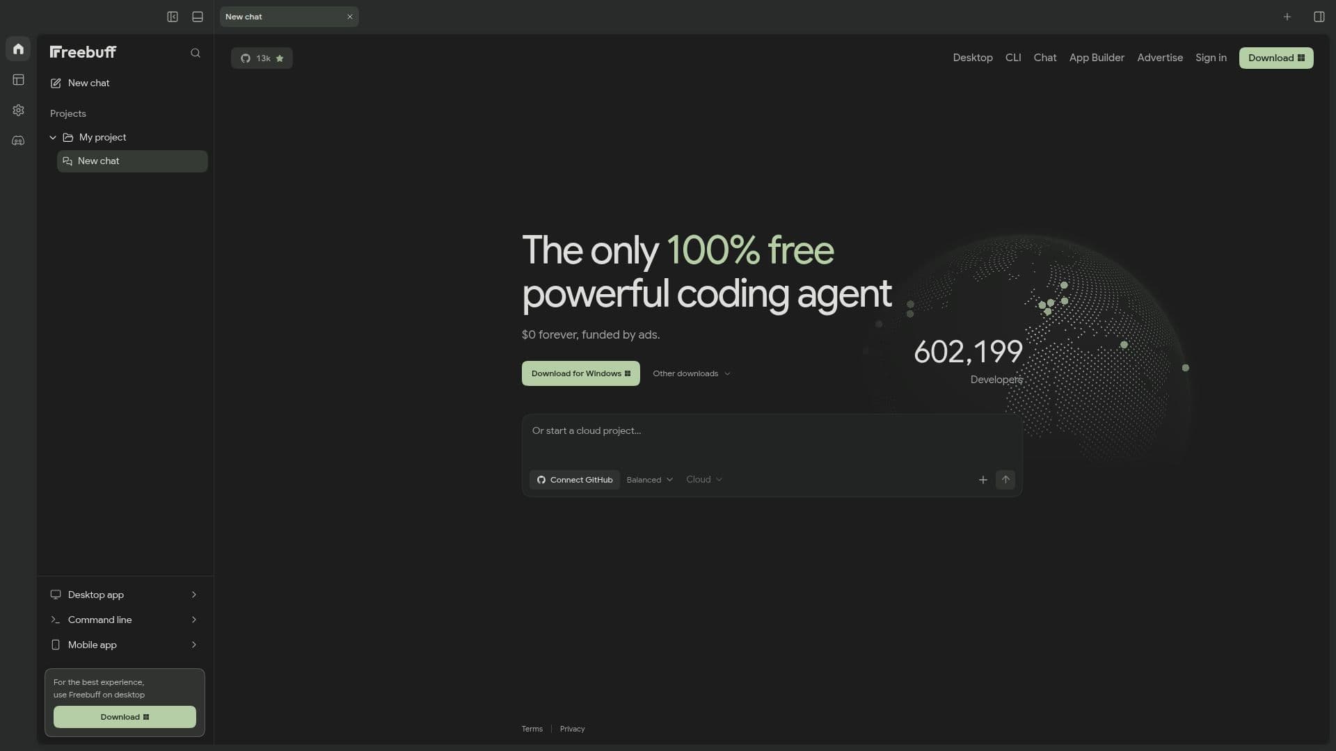 Freebuff screenshot