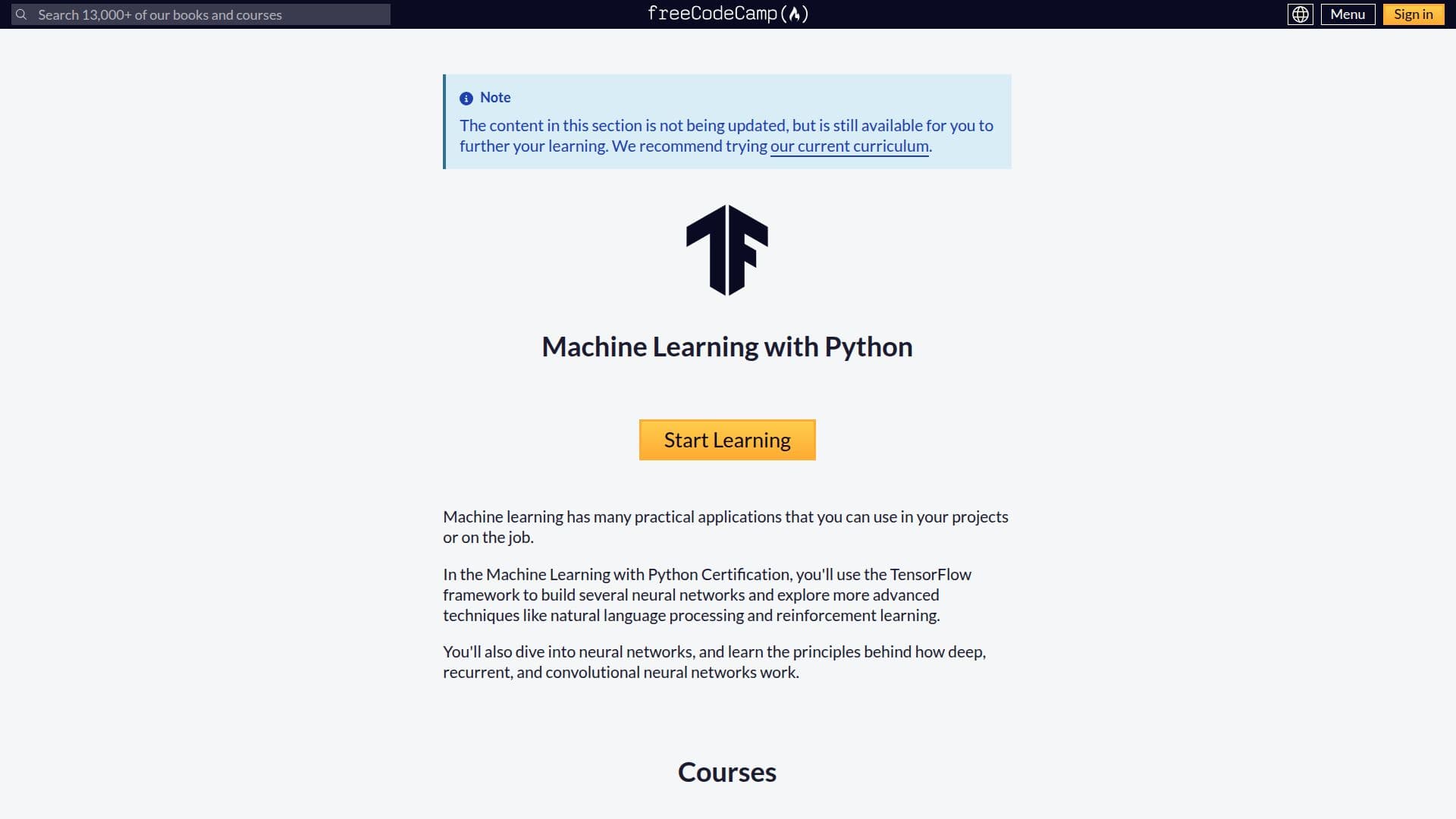 freeCodeCamp - تعلم الآلة باستخدام بايثون screenshot