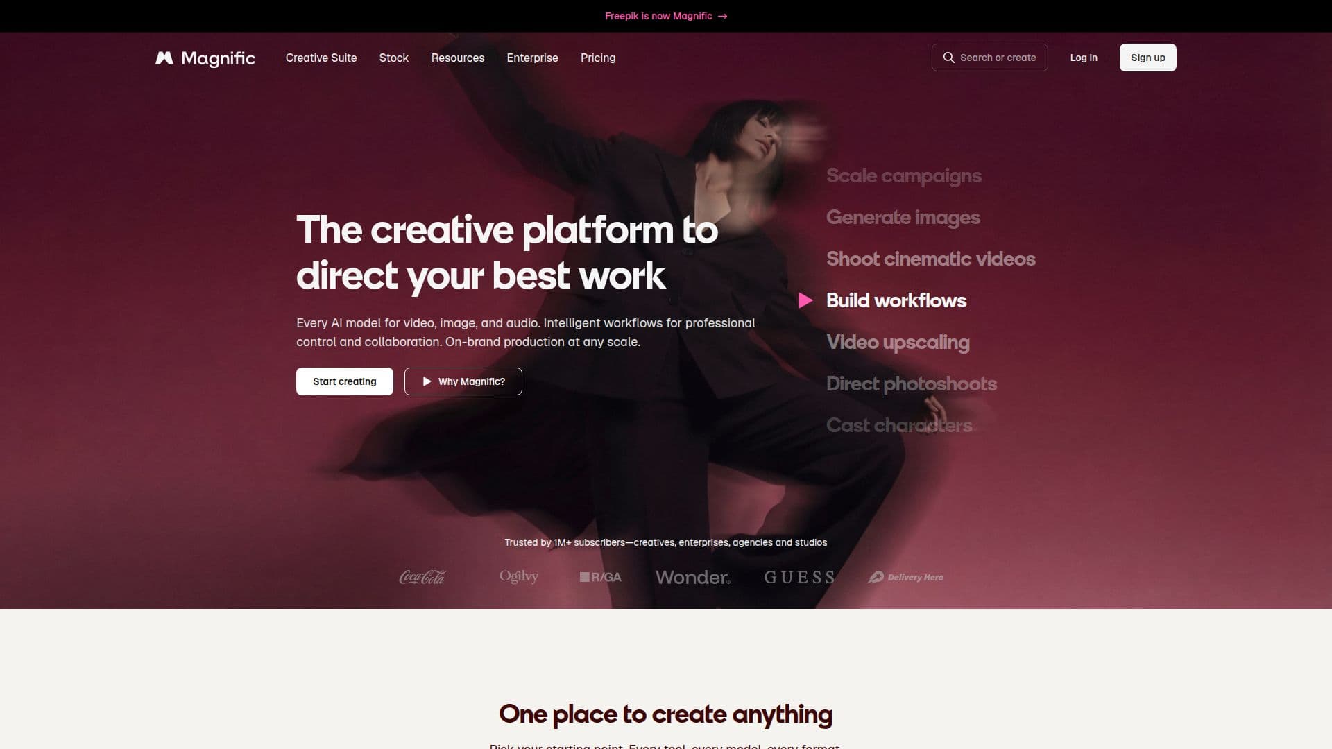 Magnific — Die KI-Kreativplattform screenshot