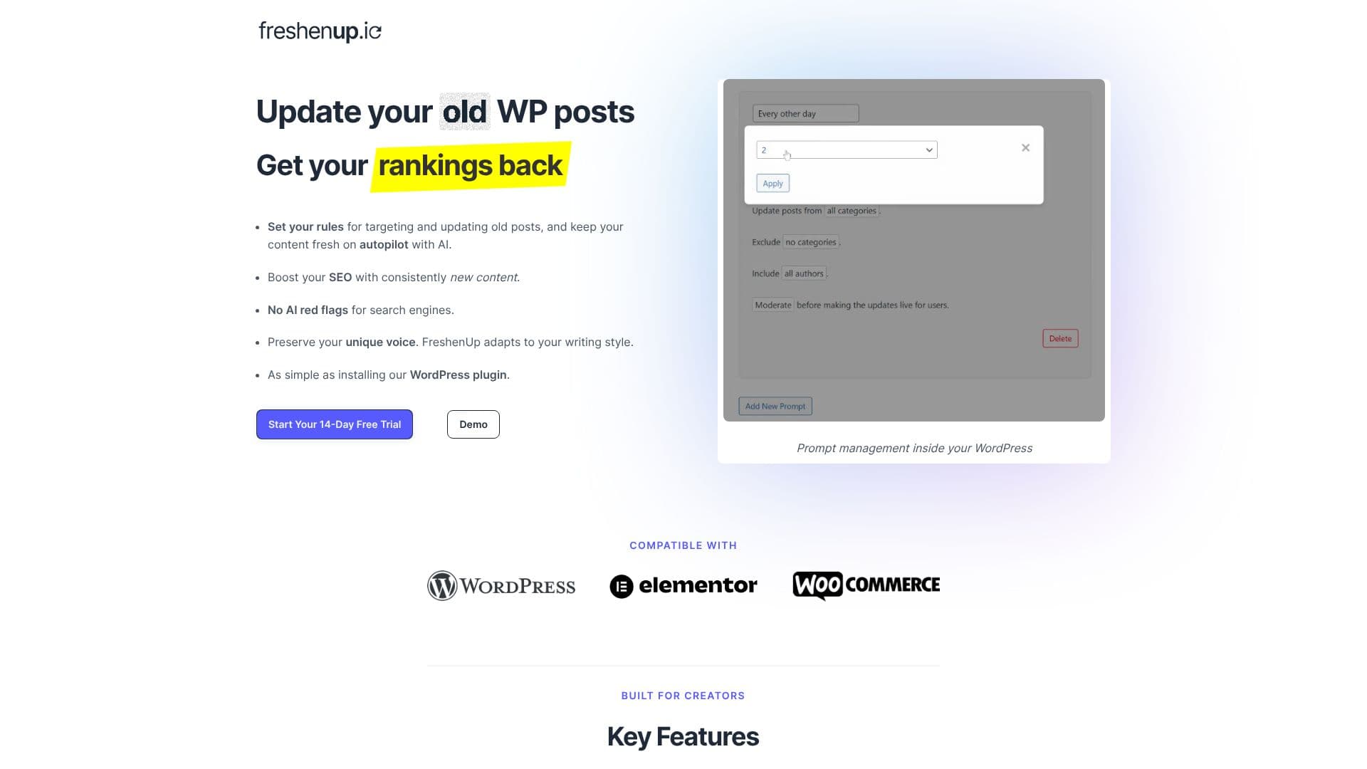 Скриншот FreshenUp.io