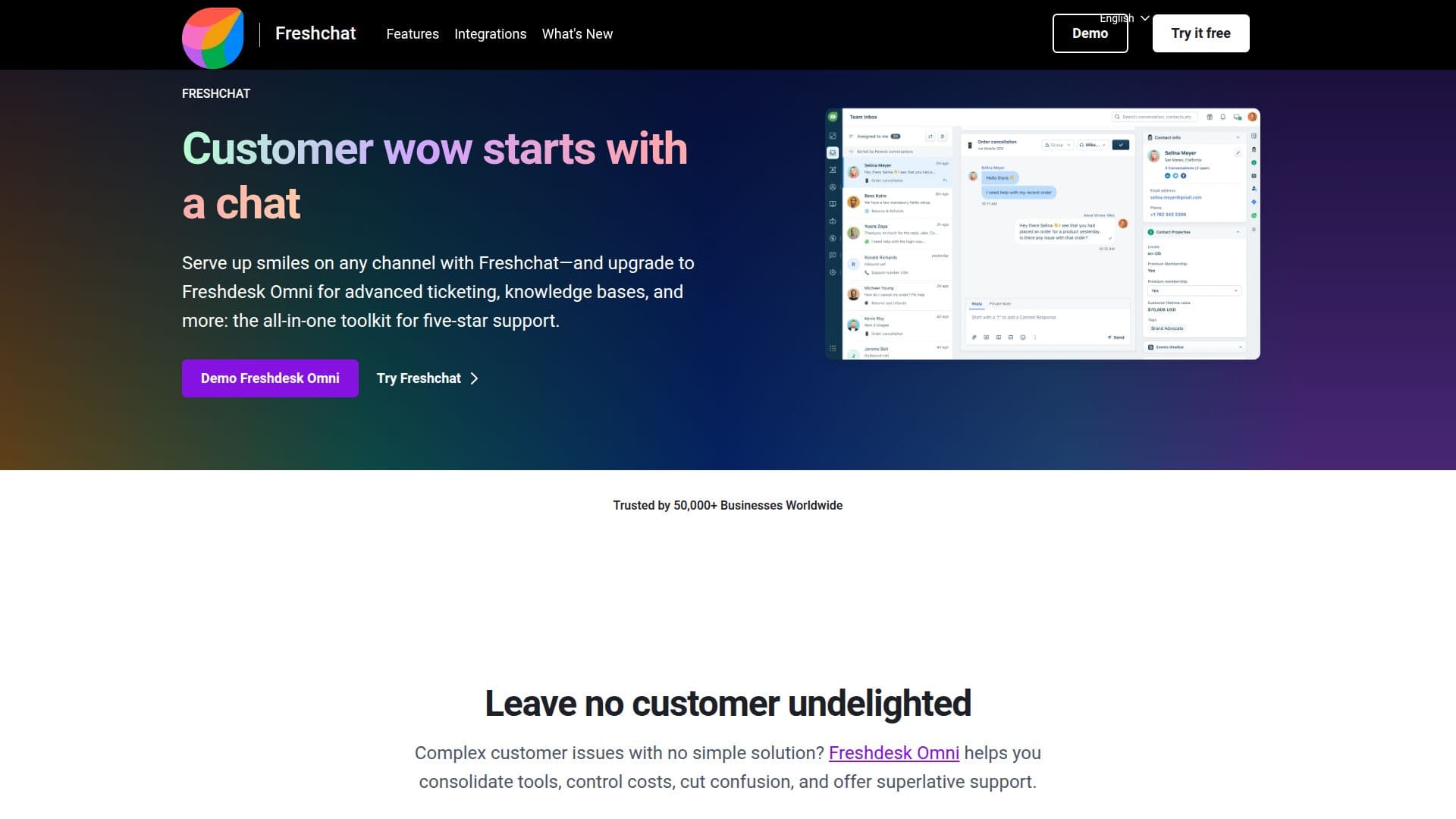 Freshchat: AI Messaging Platform screenshot