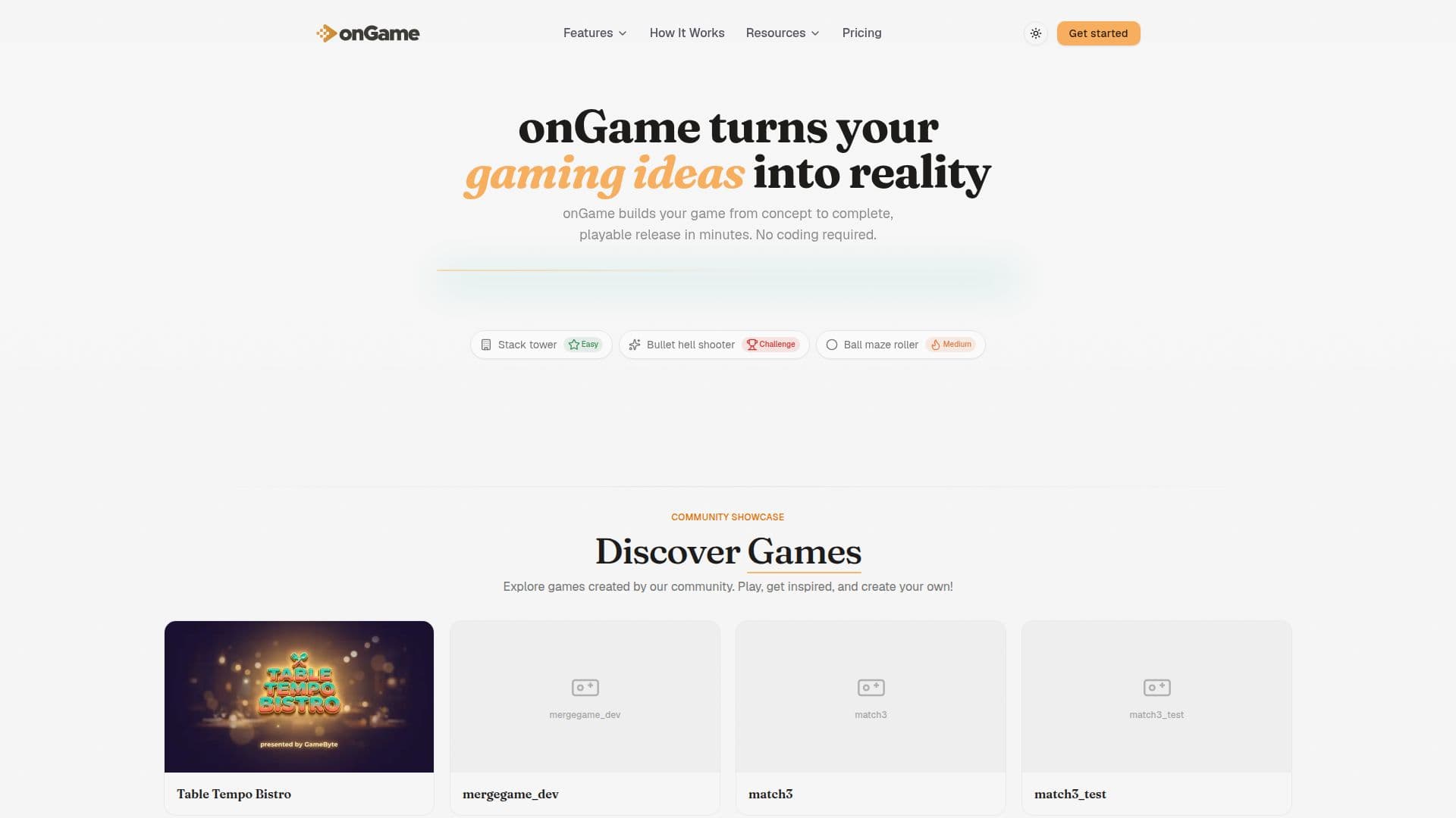 Gamebyte.ai onGame screenshot