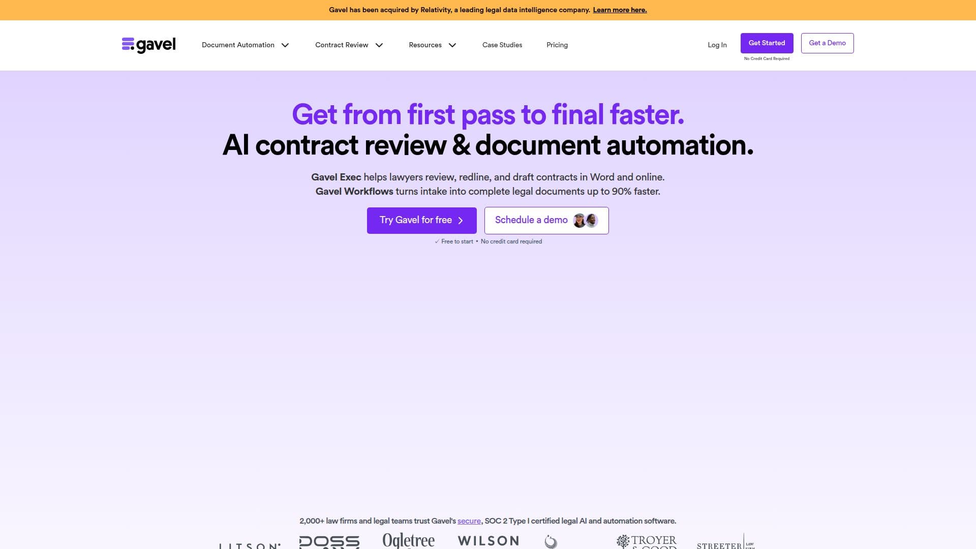 Gavel | AI Contract Review & Automation screenshot