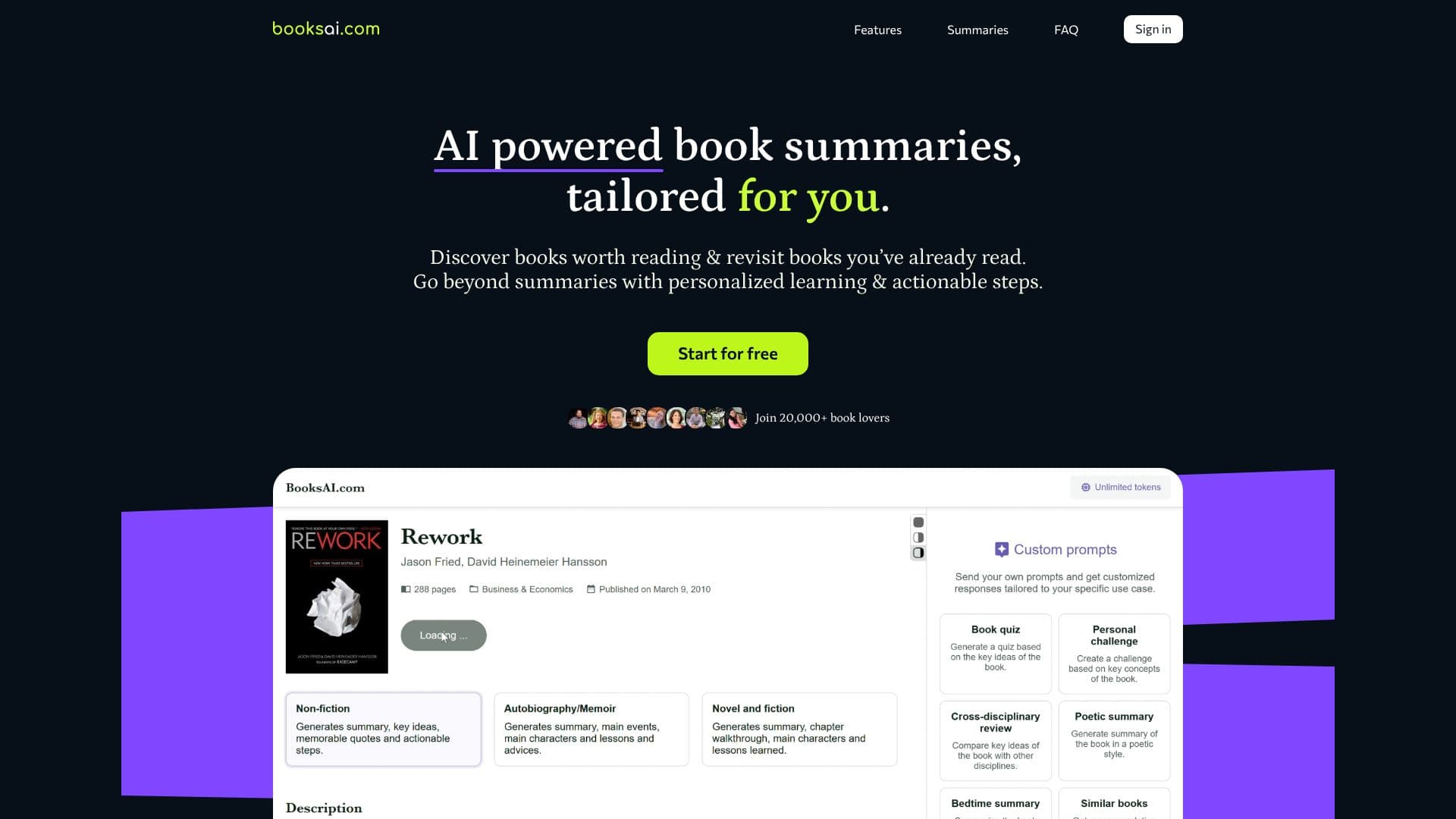 Tangkapan layar Books AI