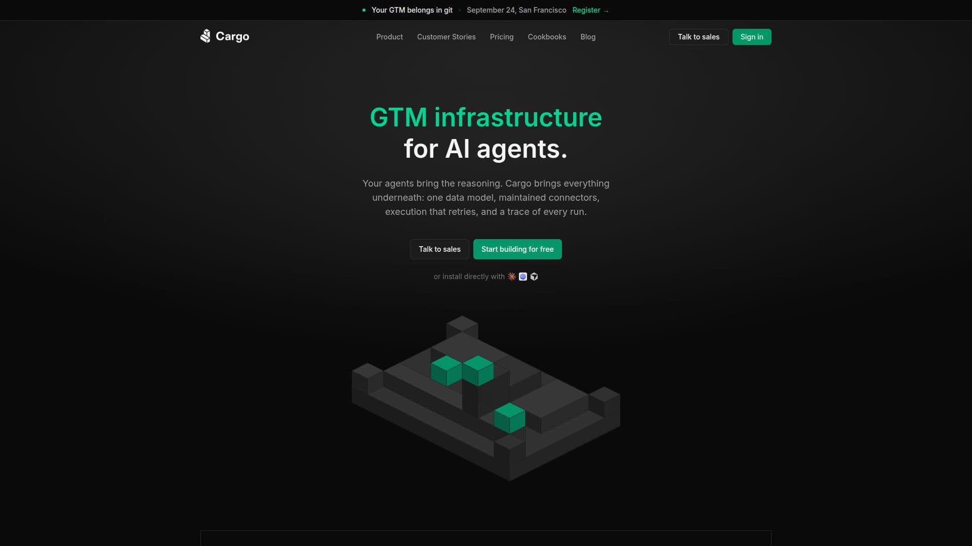 Infrastruktur GTM untuk Agen AI | Cargo screenshot