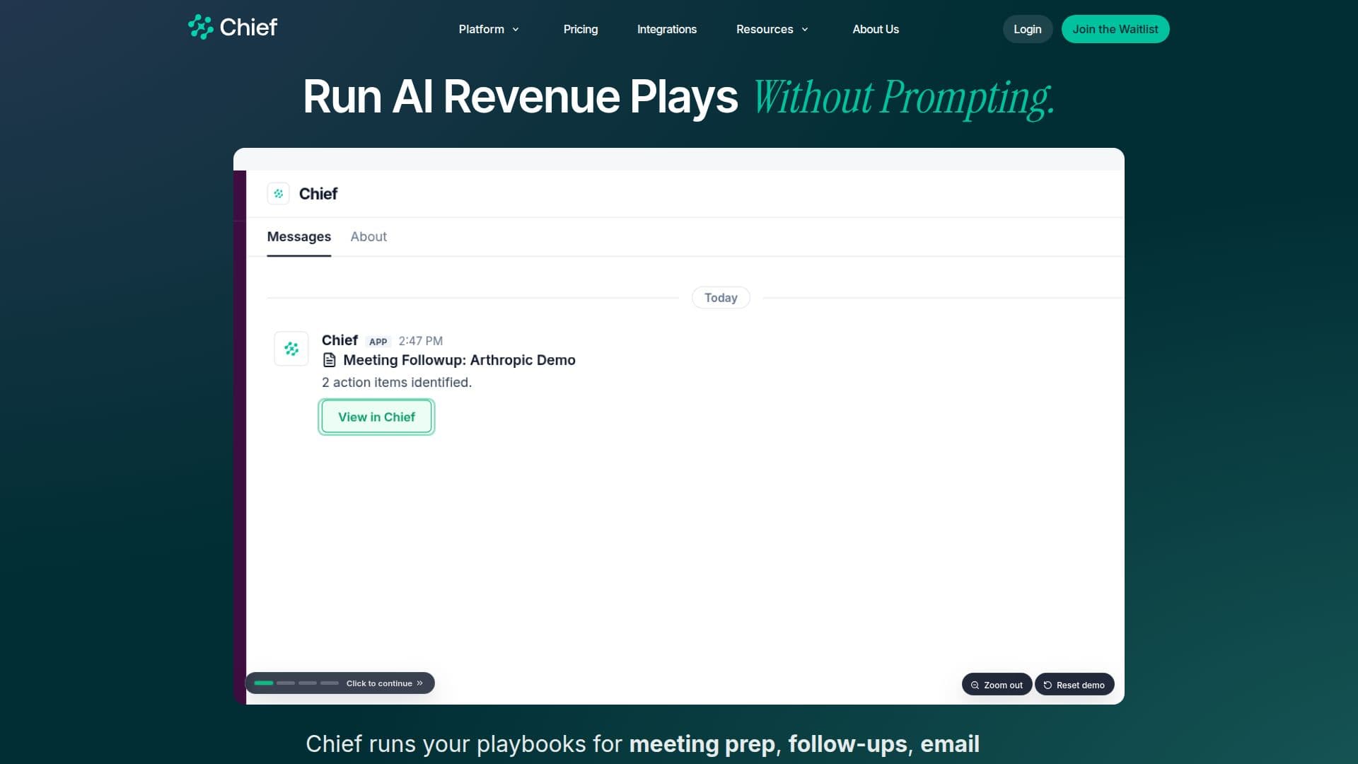 Chief AI Platform screenshot