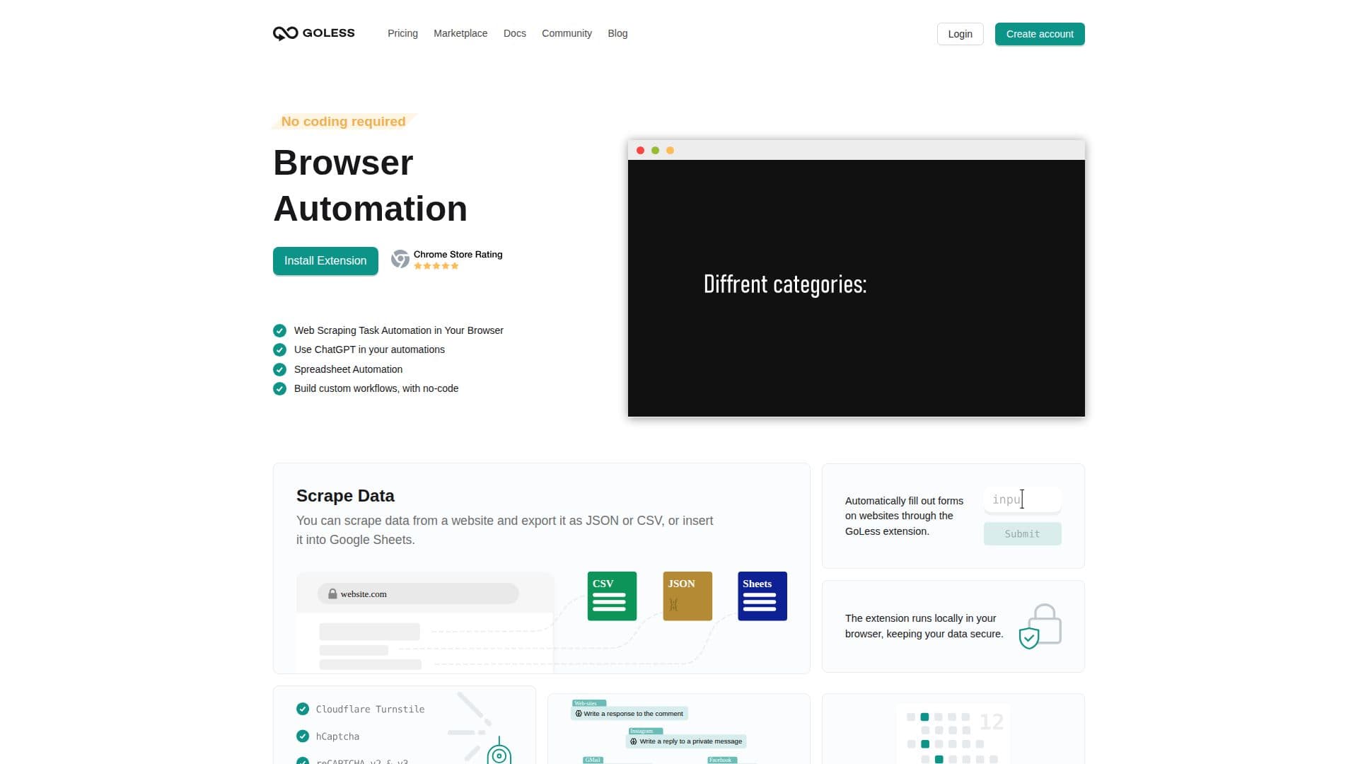 GoLess Browser Automation Tools screenshot