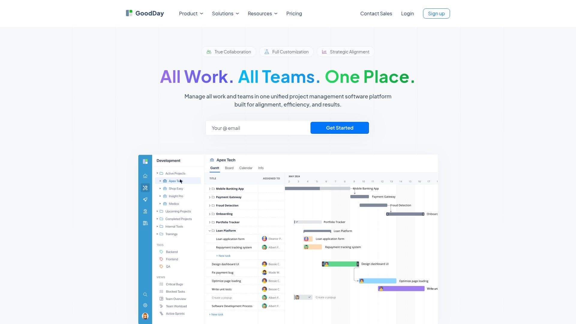 Plateforme de Gestion du Travail GoodDay screenshot