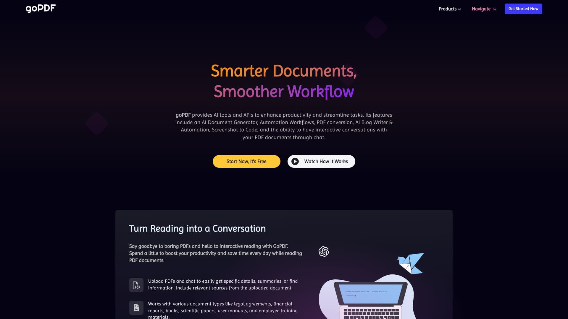 goPDF: AI Document Tools screenshot