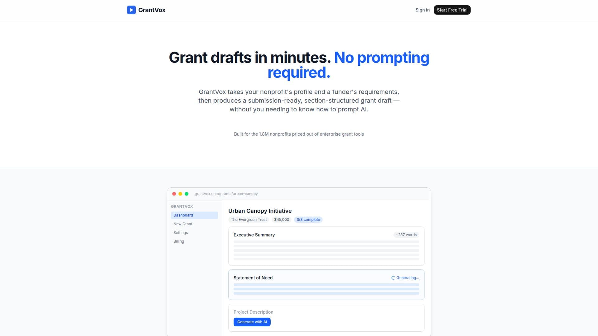 GrantVox screenshot