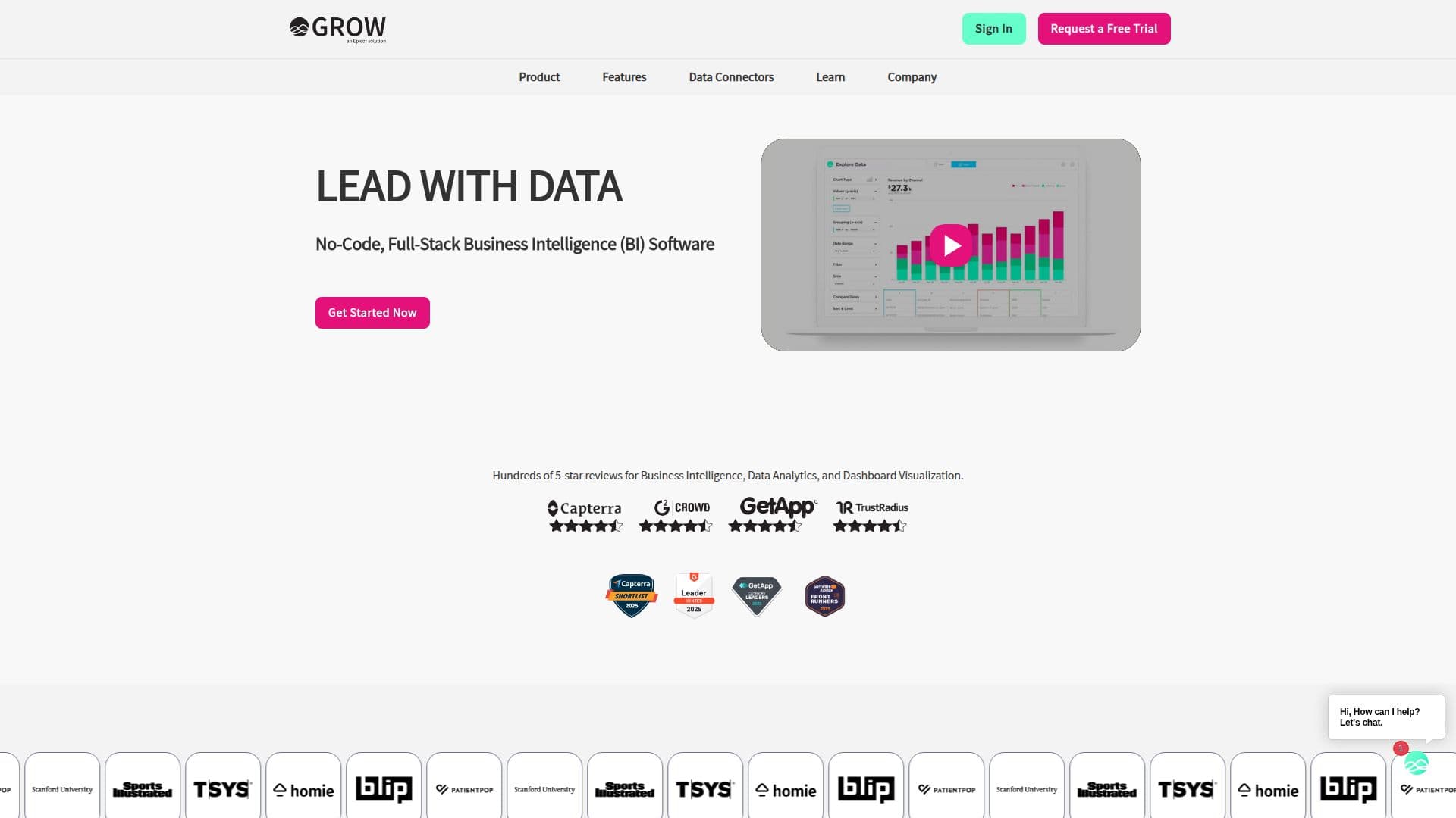 Logiciel d'Intelligence d'Affaires Grow screenshot