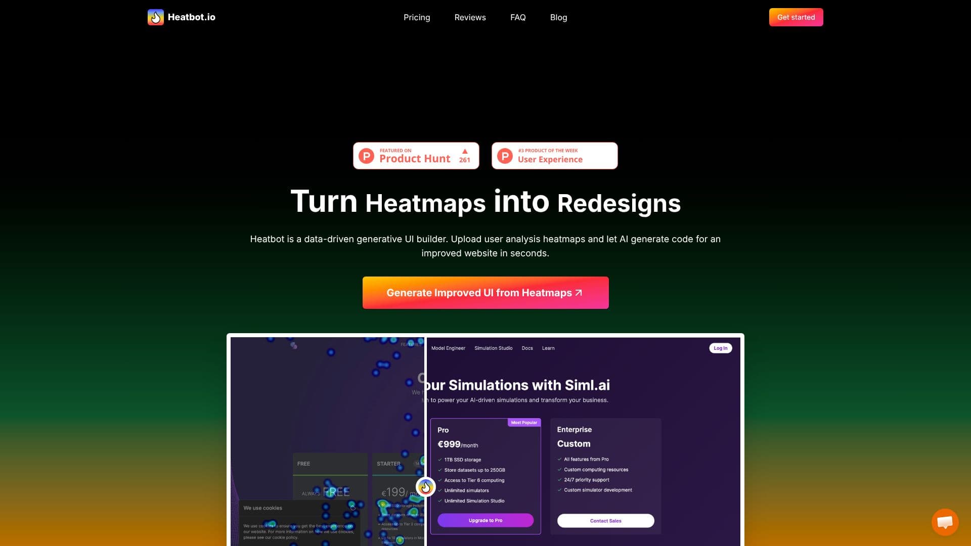 Screenshot von Heatbot.io