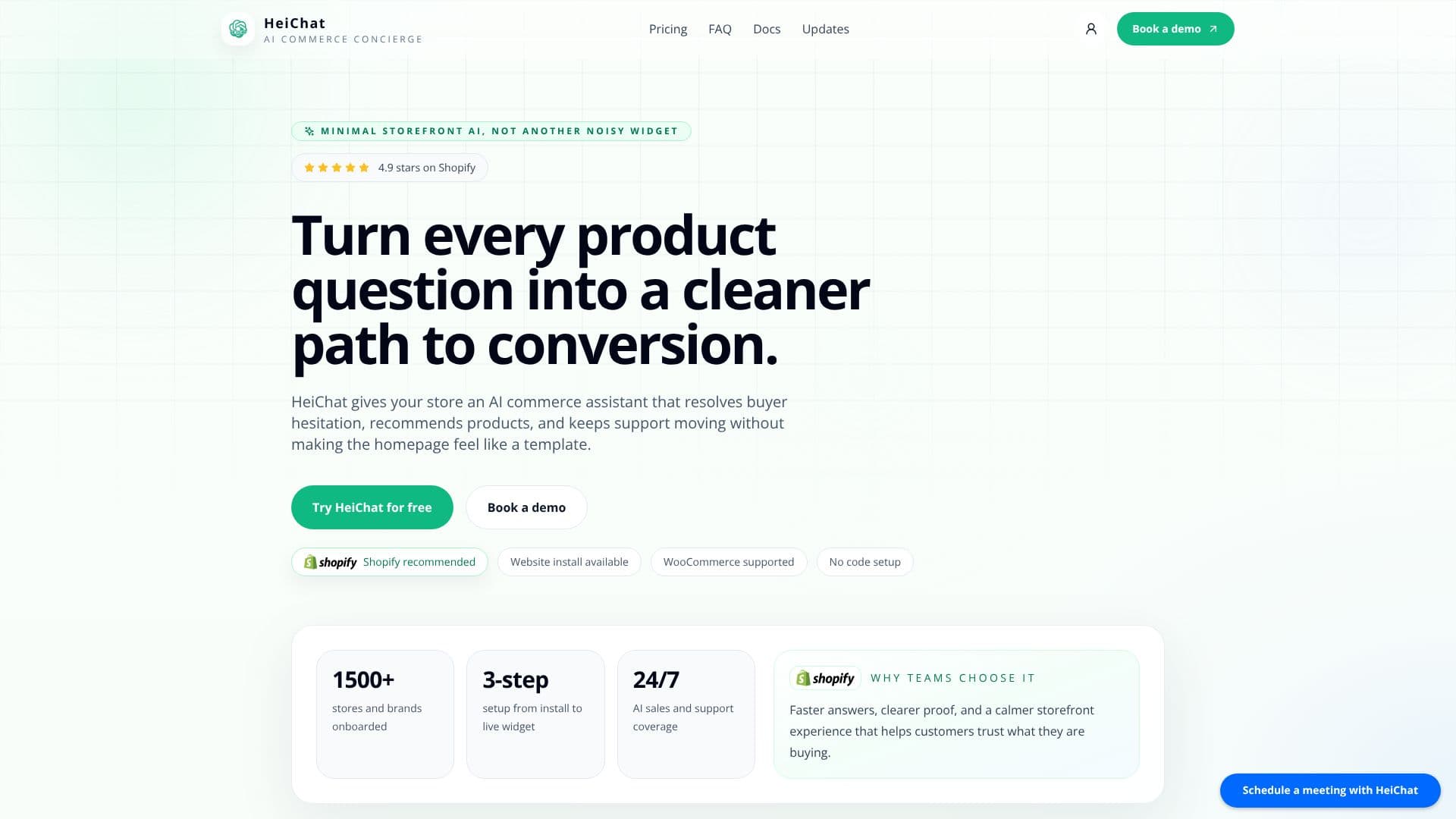 Capture d’écran de HeiChat Chatbot IA pour l'E-commerce
