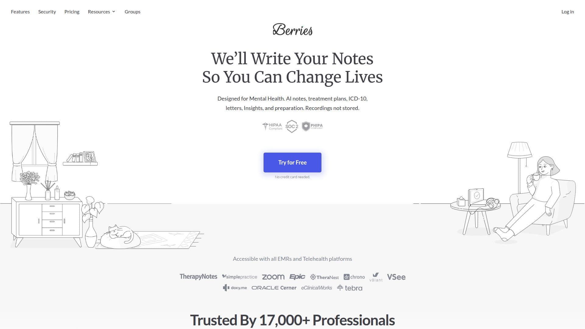 Berries AI Scribe screenshot