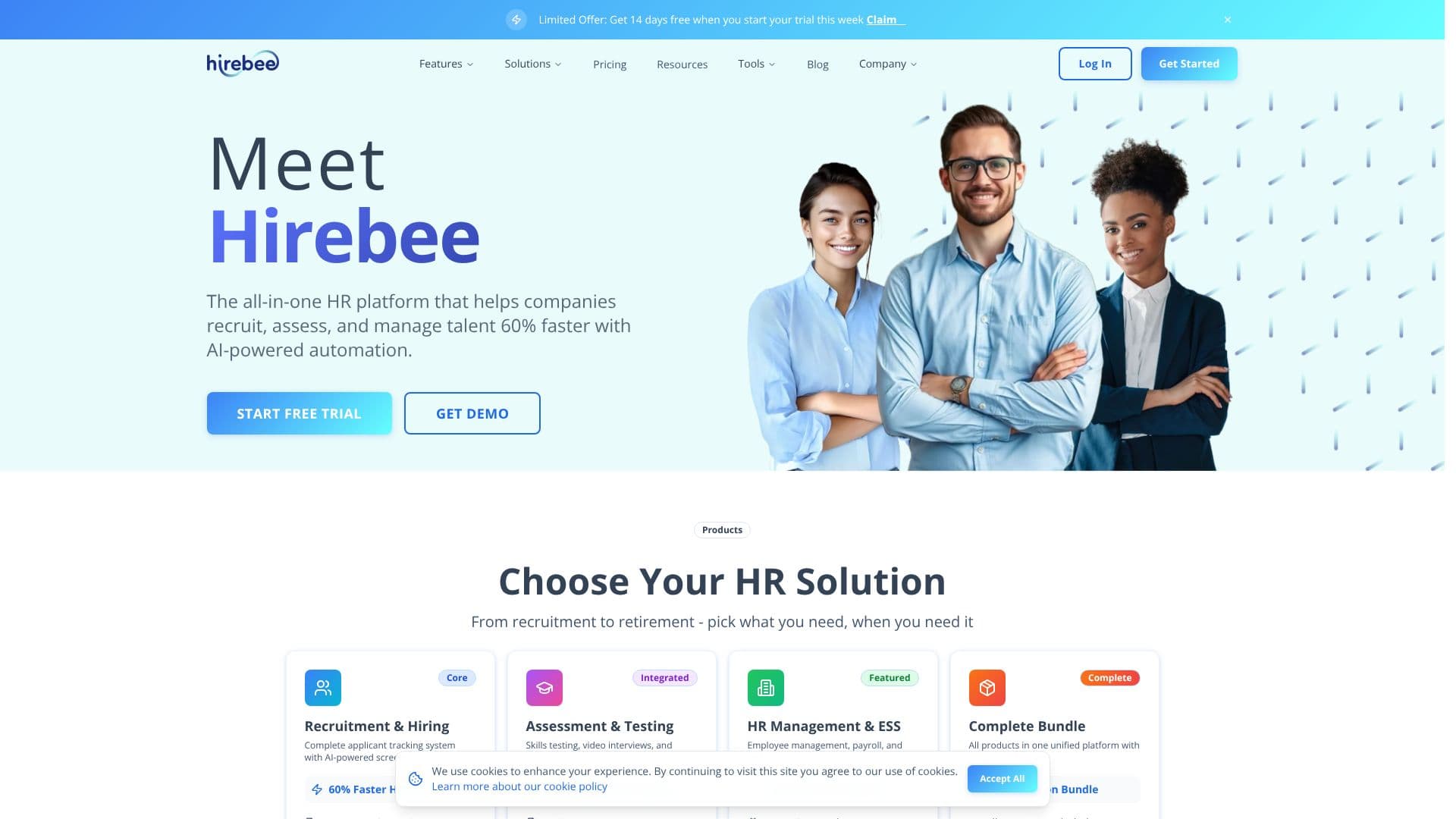 Скриншот Hirebee HRMS