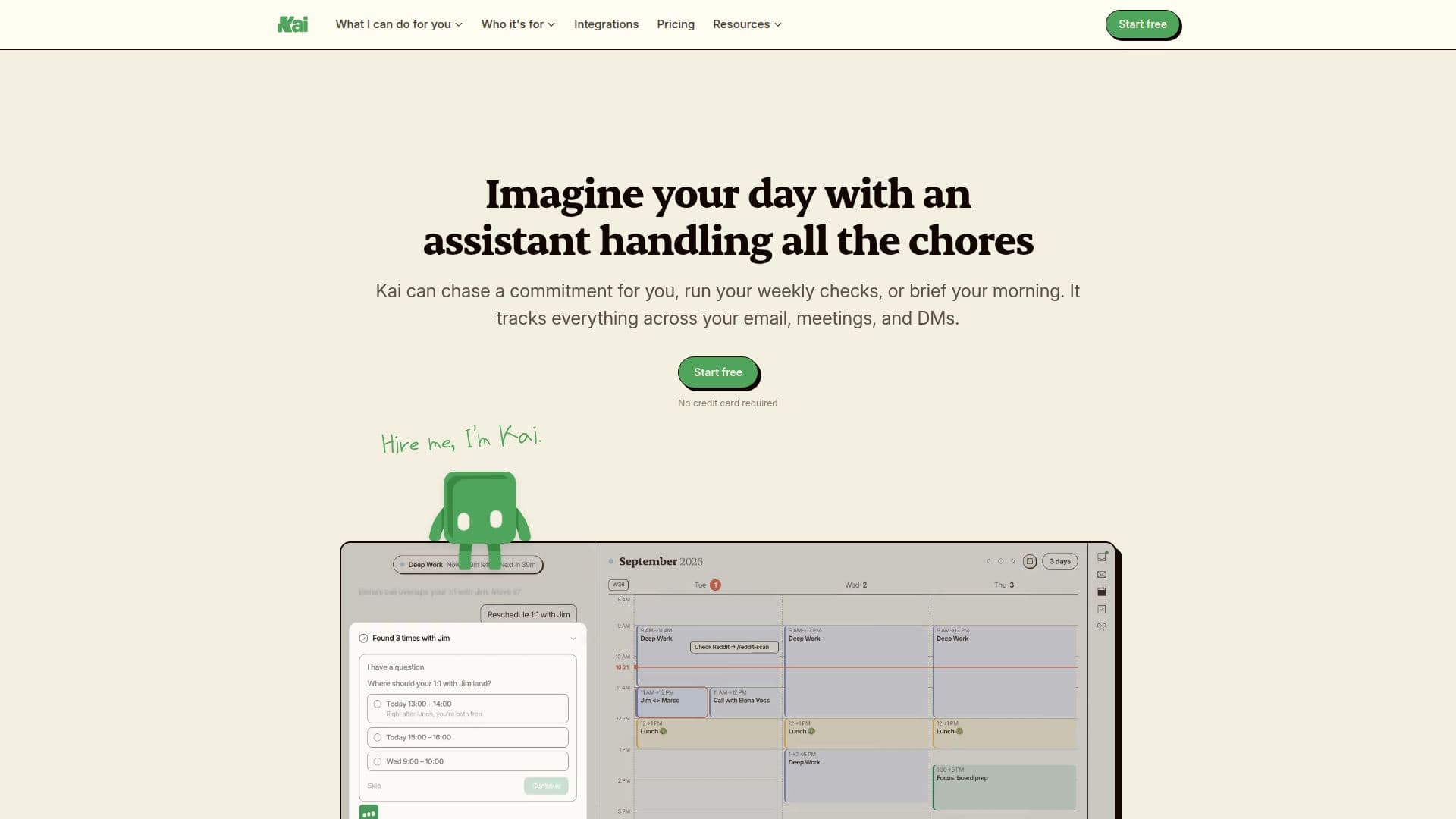 Kai | AI Executive Assistant screenshot