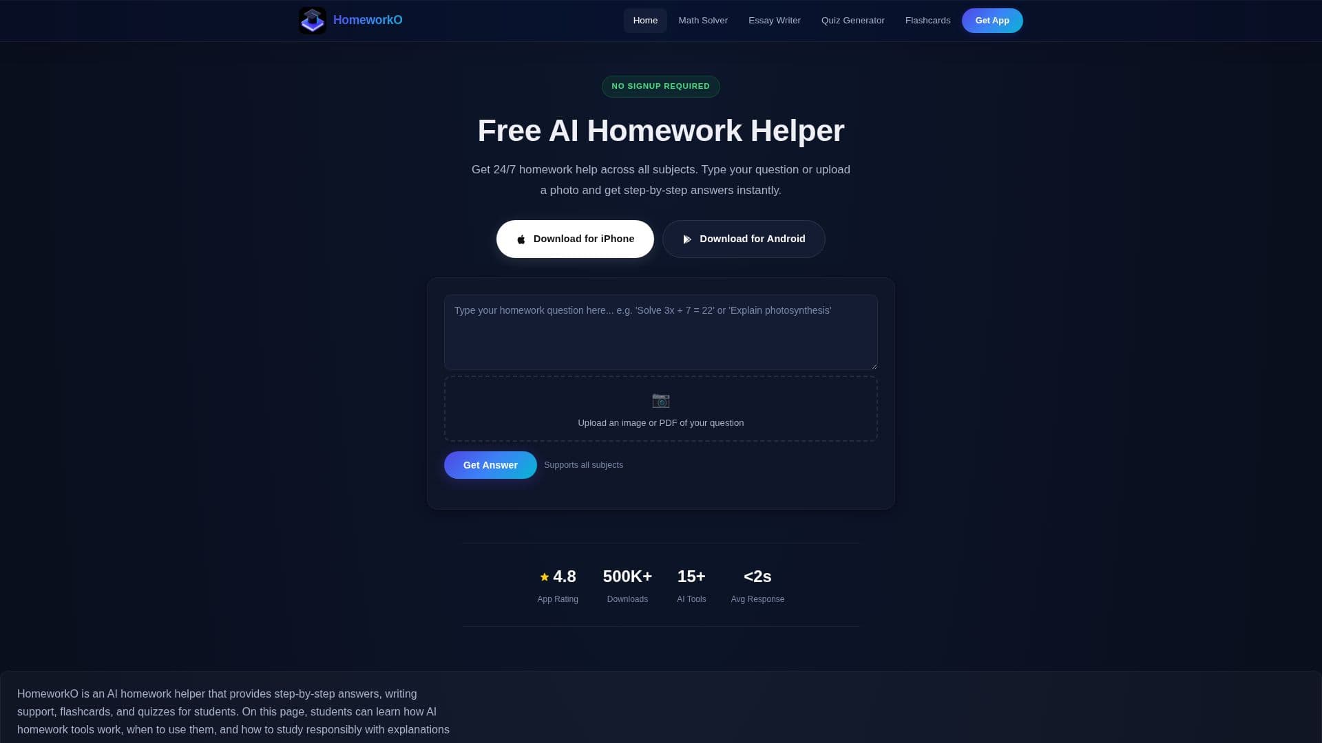 HomeworkO screenshot