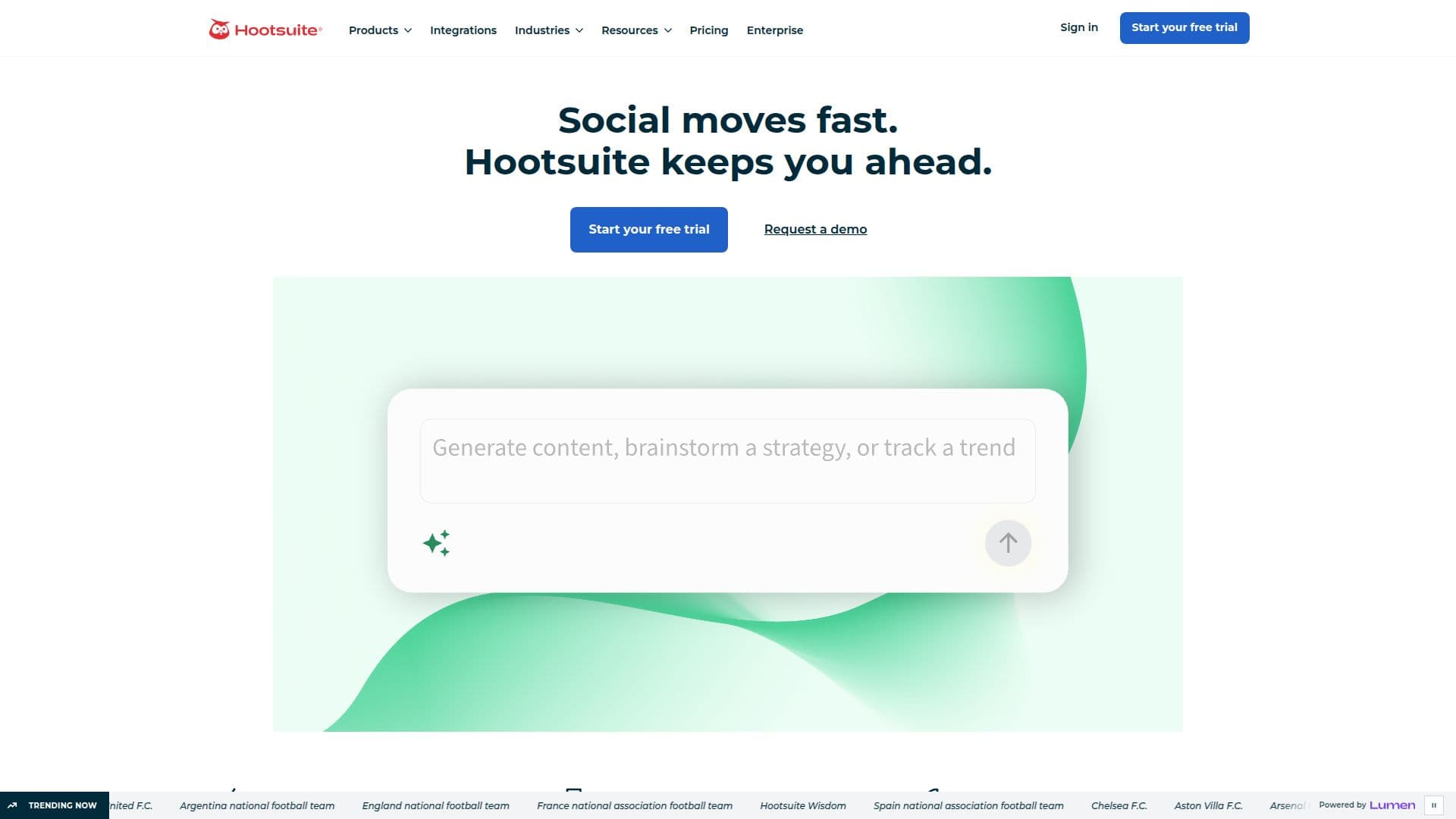 Capture d’écran de Hootsuite