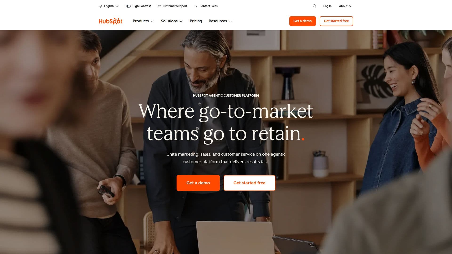 Screenshot von HubSpot