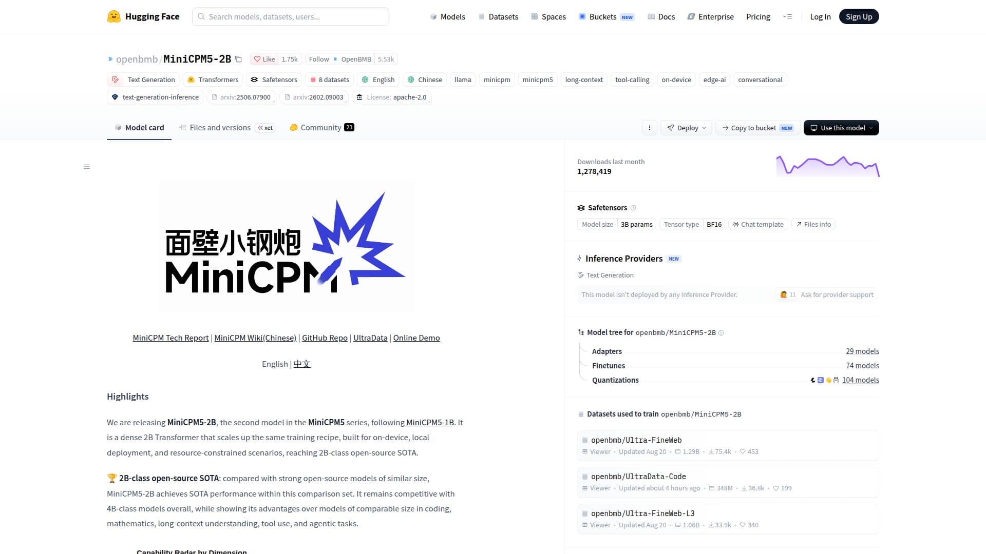 MiniCPM5-2B screenshot