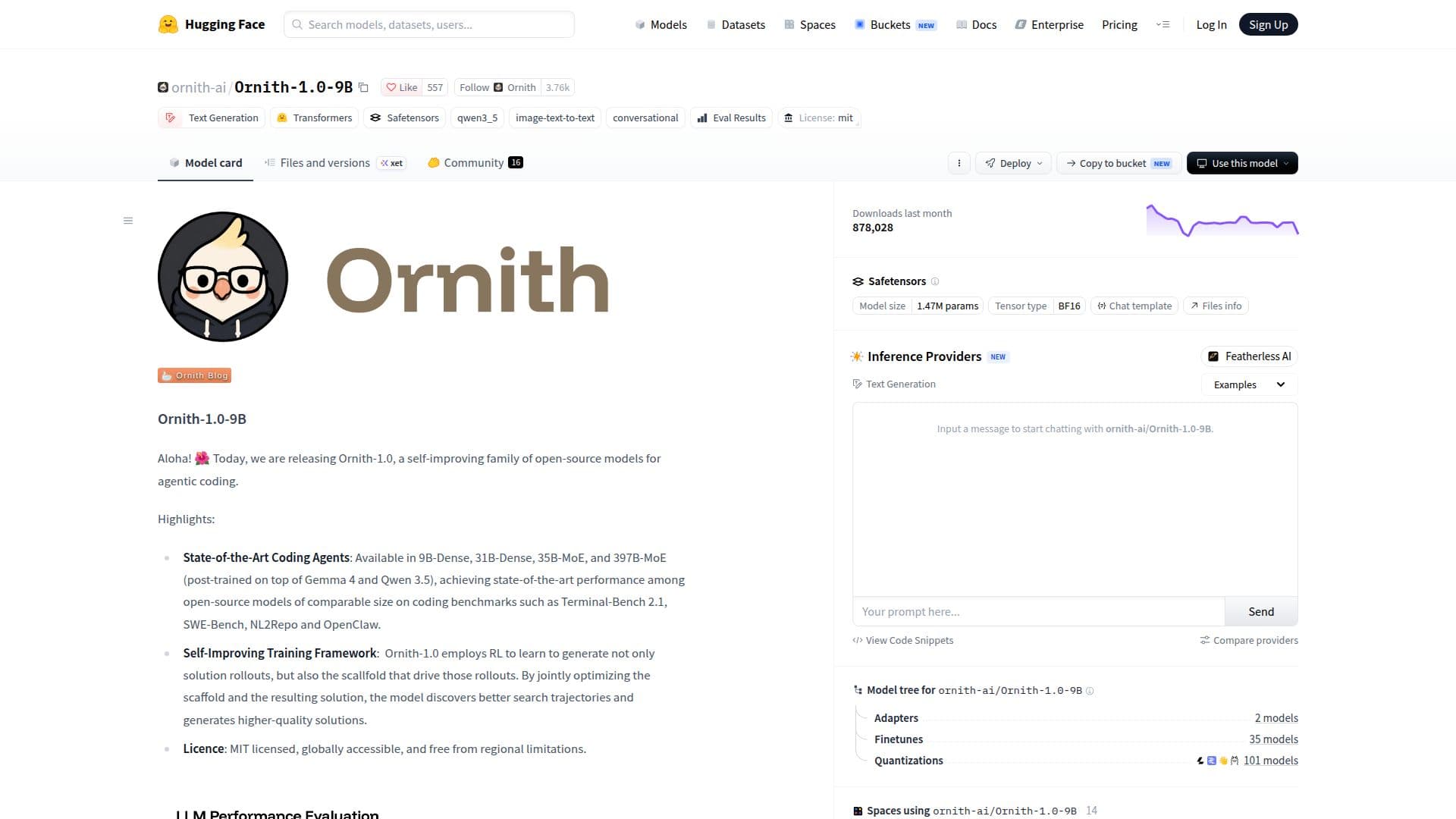 Ornith-1.0-9B screenshot