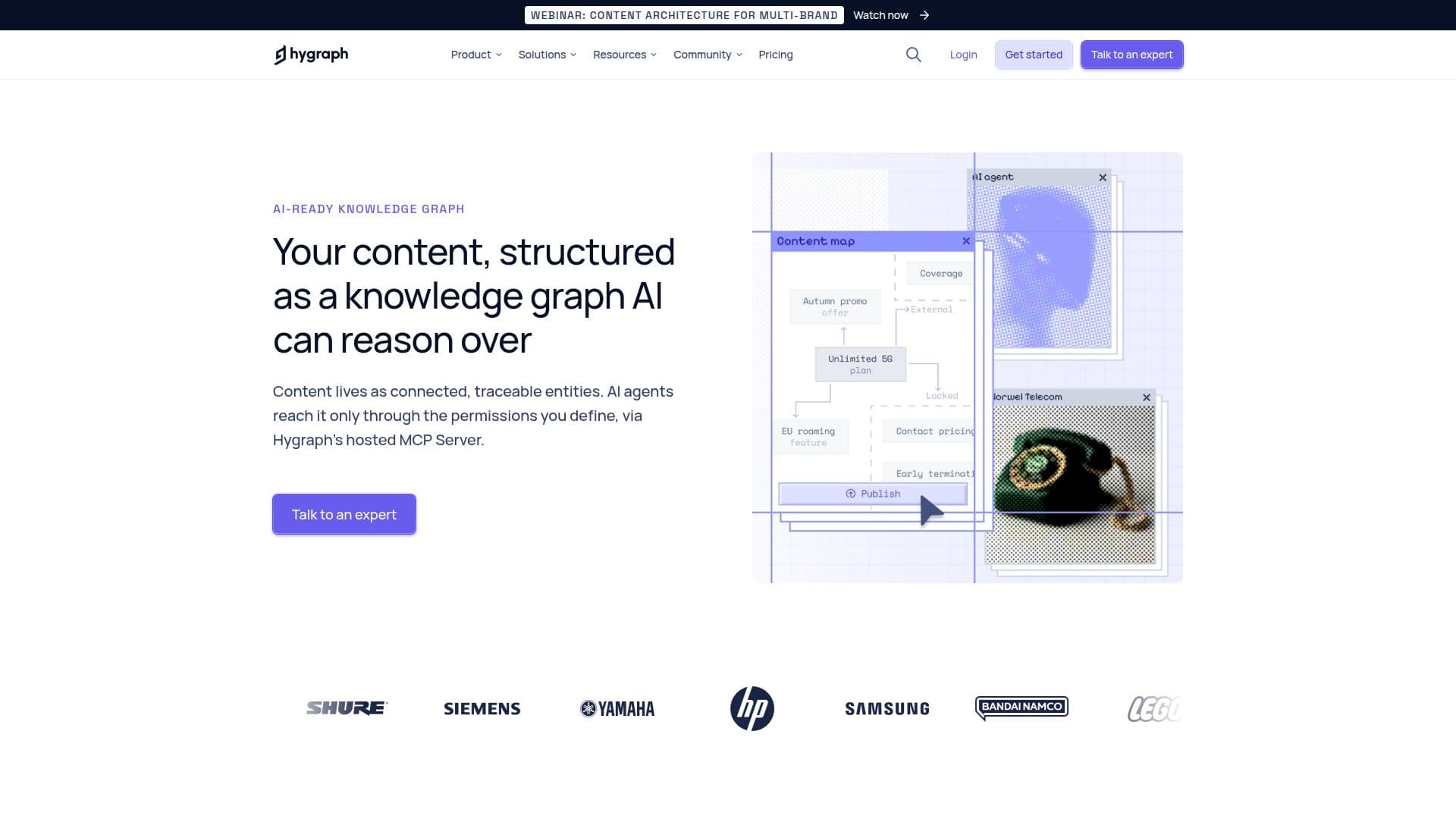 رسم بياني للمعرفة جاهز للذكاء الاصطناعي من Hygraph screenshot
