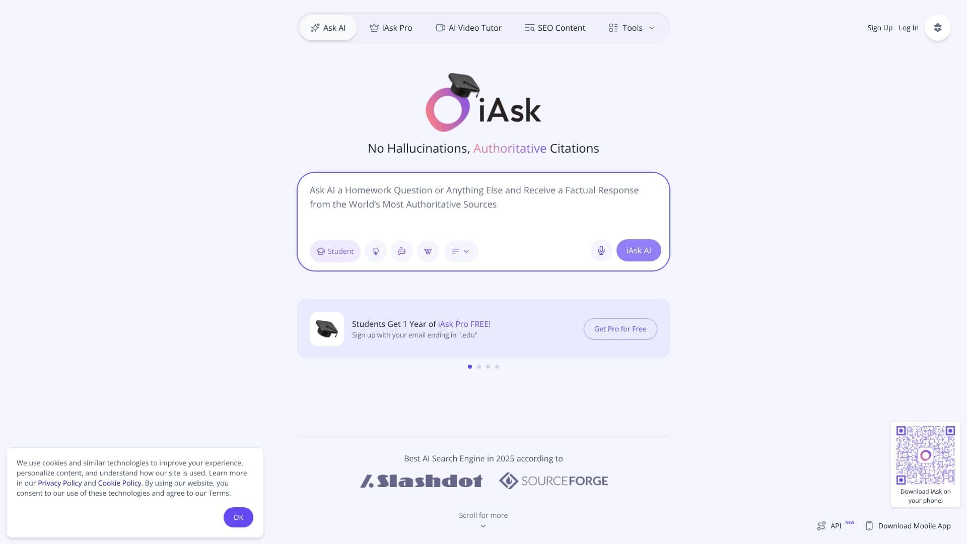 لقطة شاشة لـ iAsk AI Homework Helper