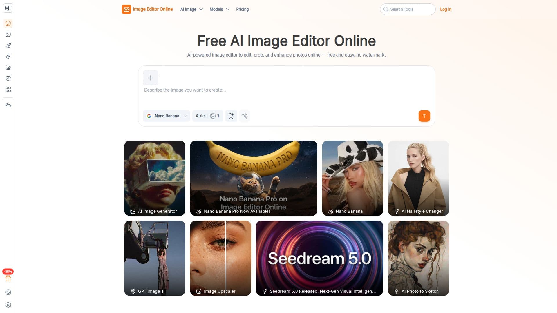 Captura de pantalla de Editor de Imágenes en Línea