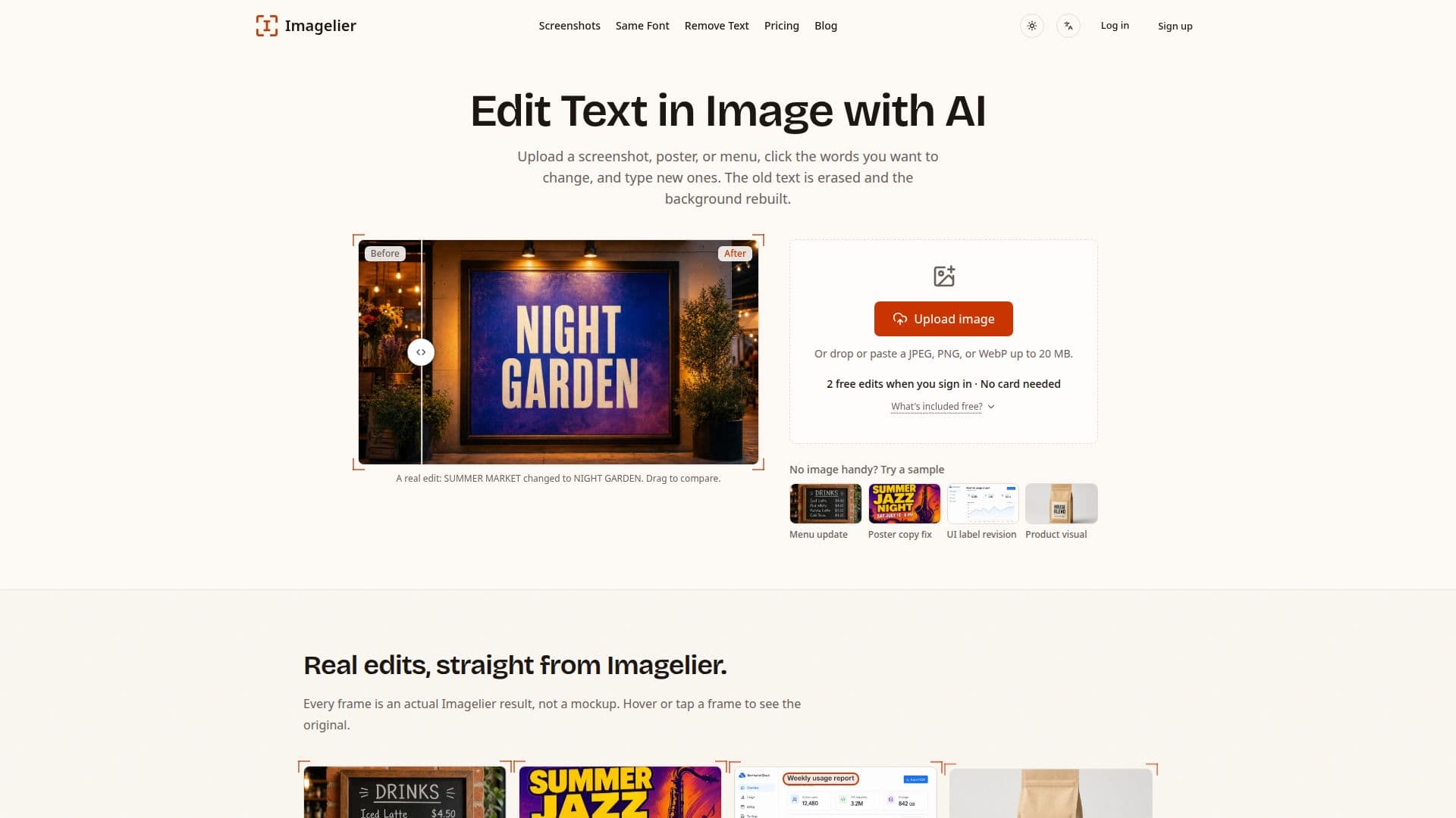 Tangkapan layar Imagelier
