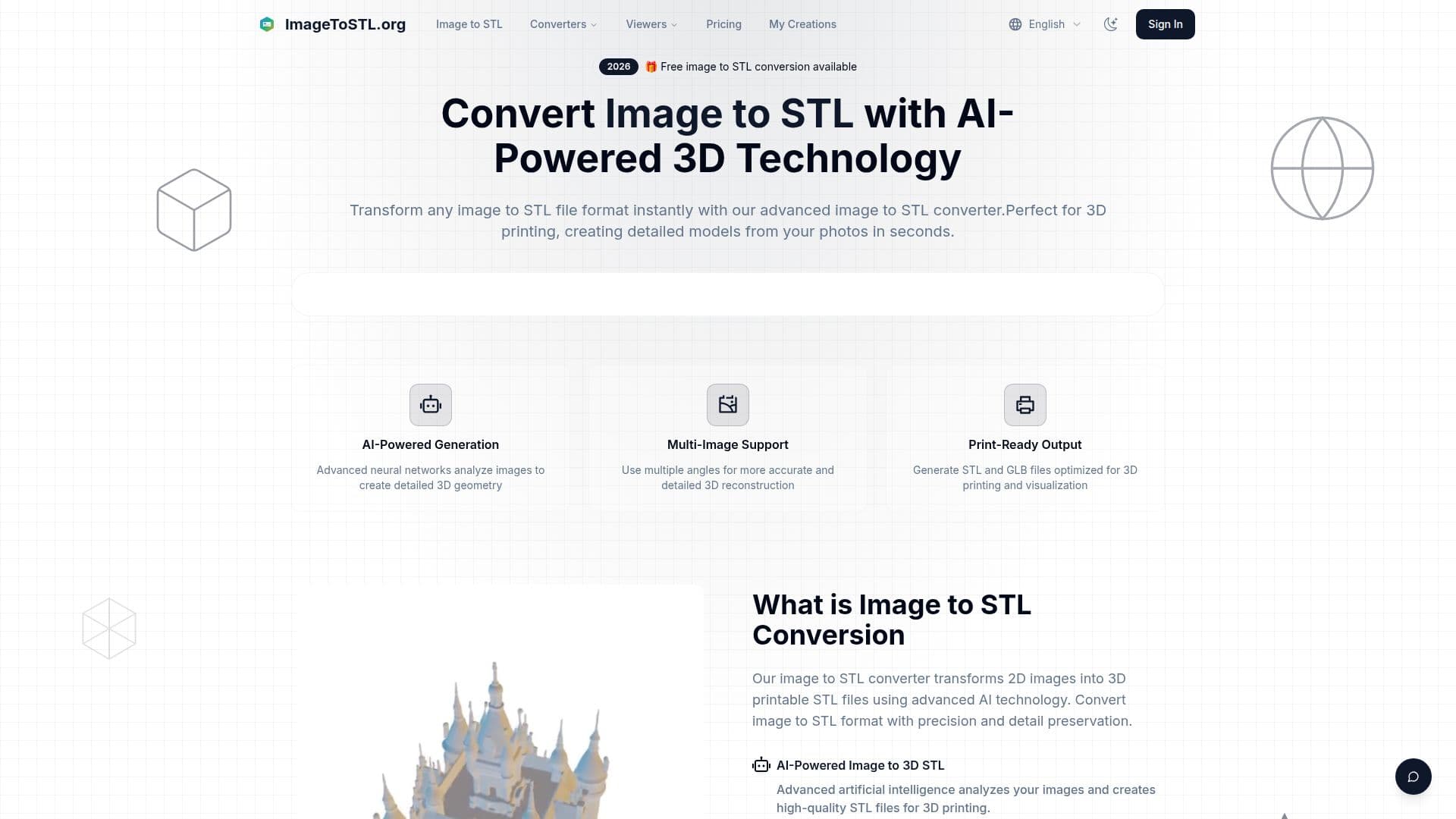 Capture d’écran de Image to STL