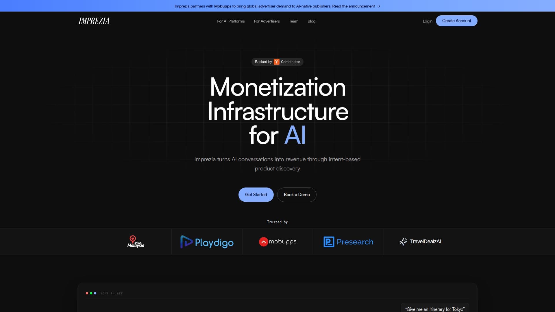 Imprezia - Der Intent-Austausch für KI screenshot