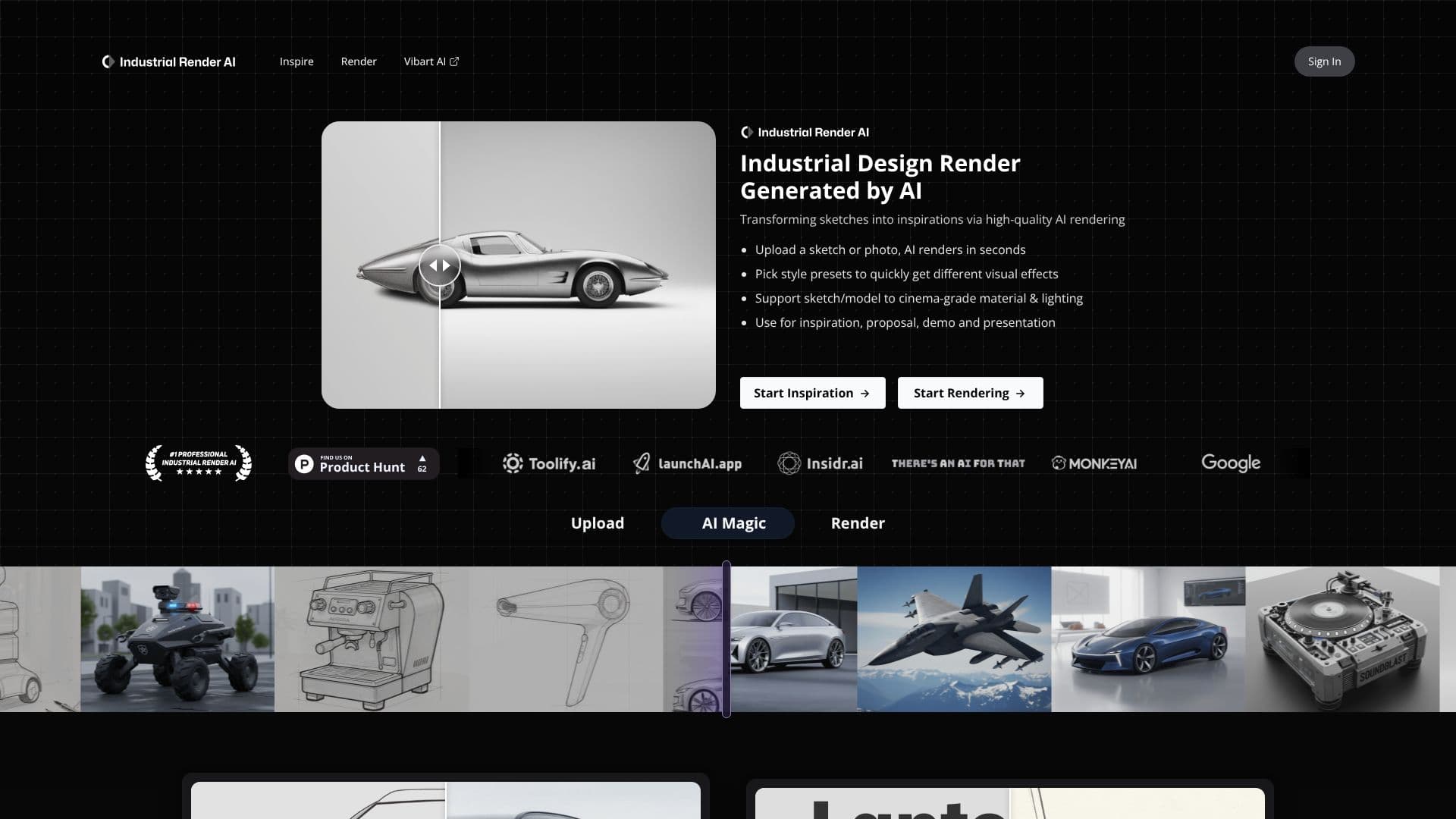 Industrial Render AI のスクリーンショット