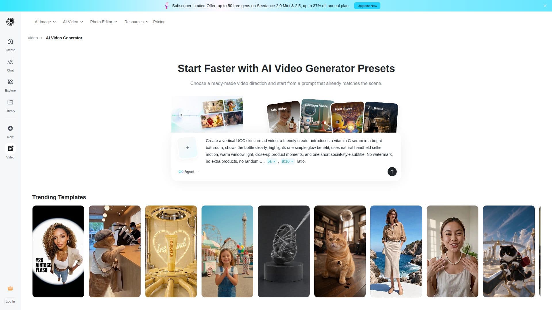 Capture d’écran de insMind AI Video Generator