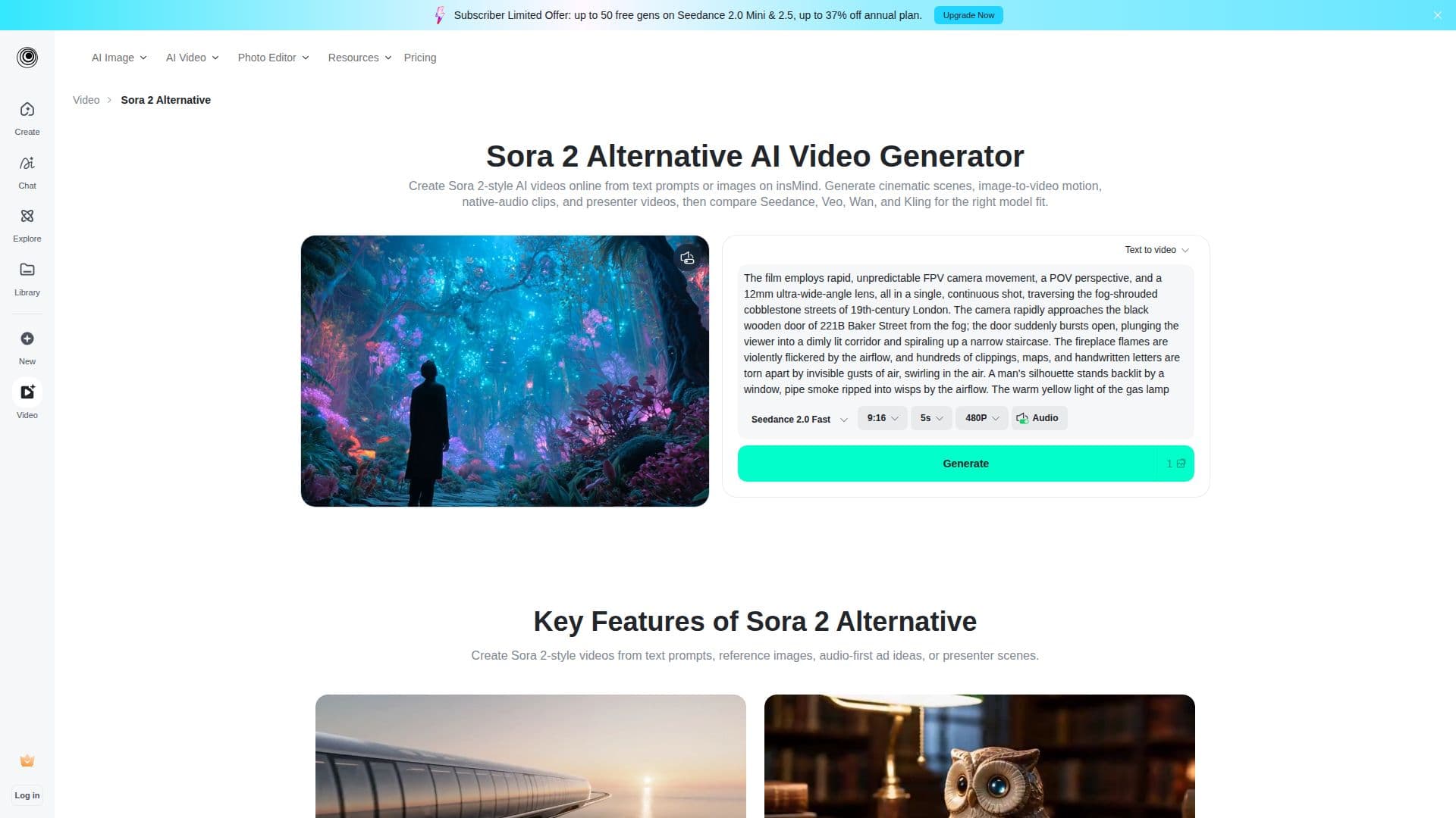 Screenshot von Sora 2 (insMind)