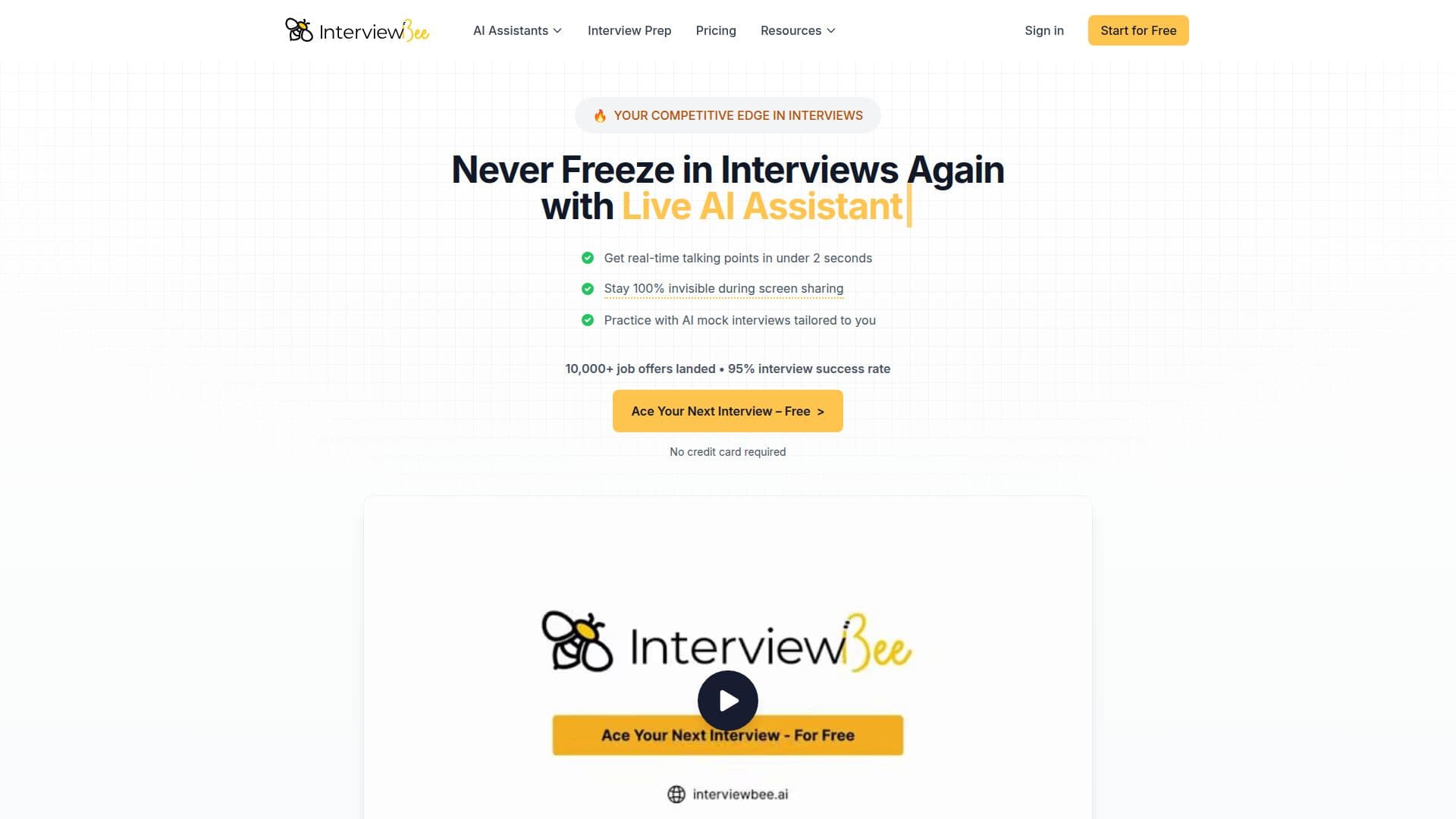 InterviewBee screenshot