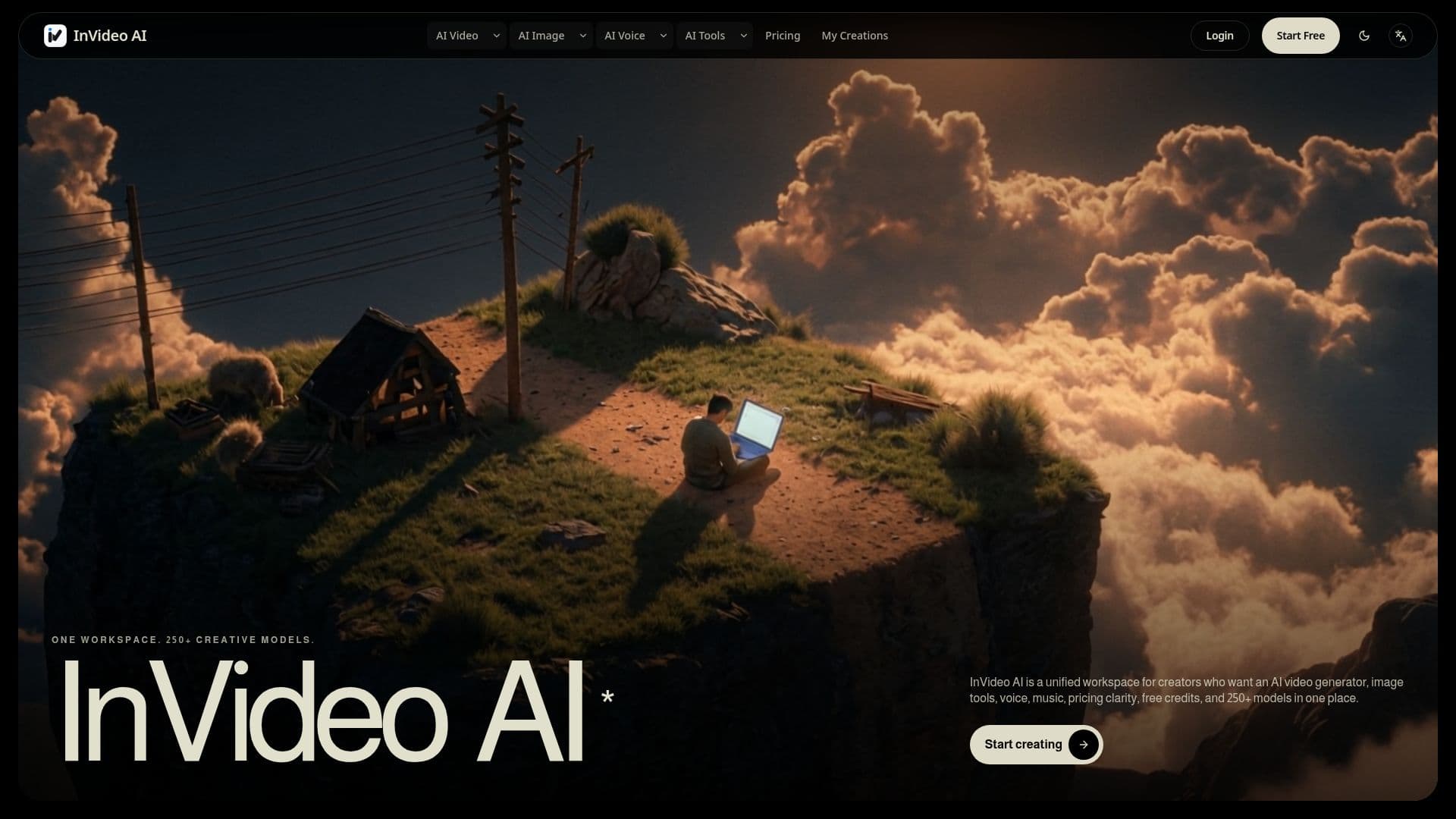 Screenshot von InVideo AI