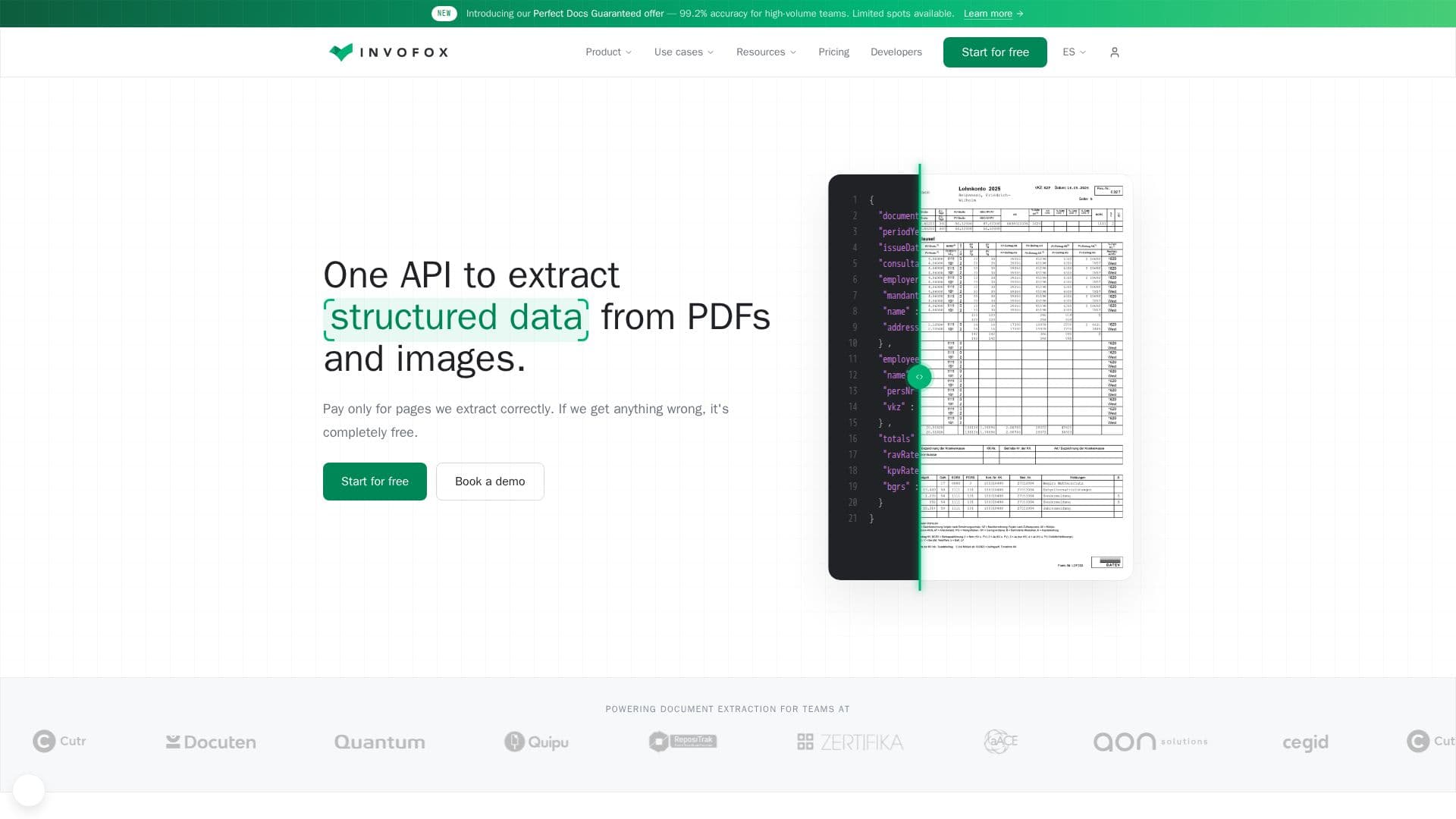 Invofox — API Ekstraksi Data Dokumen screenshot