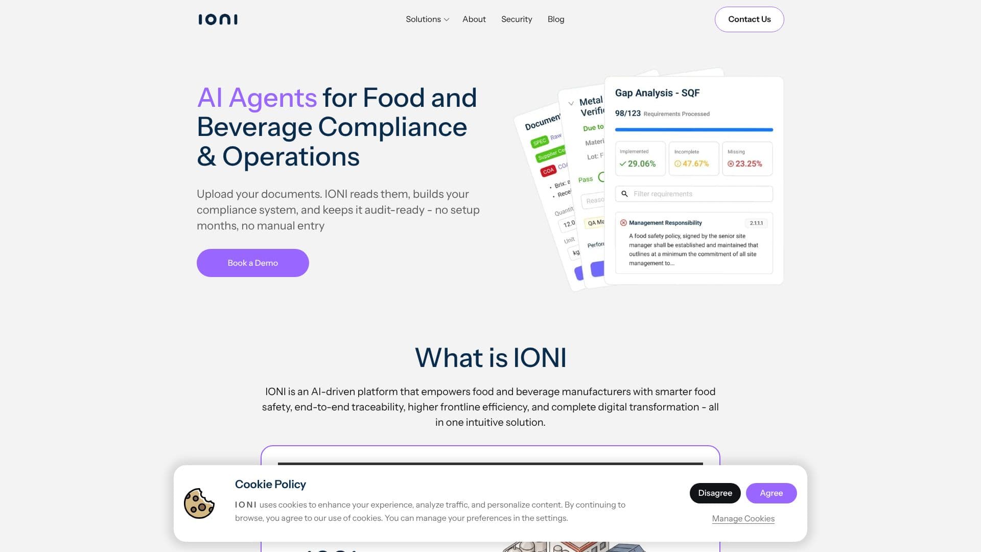 Tangkapan layar IONI AI Agents