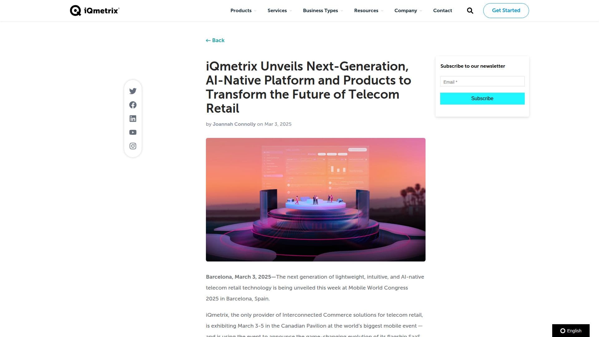 Screenshot von iQmetrix