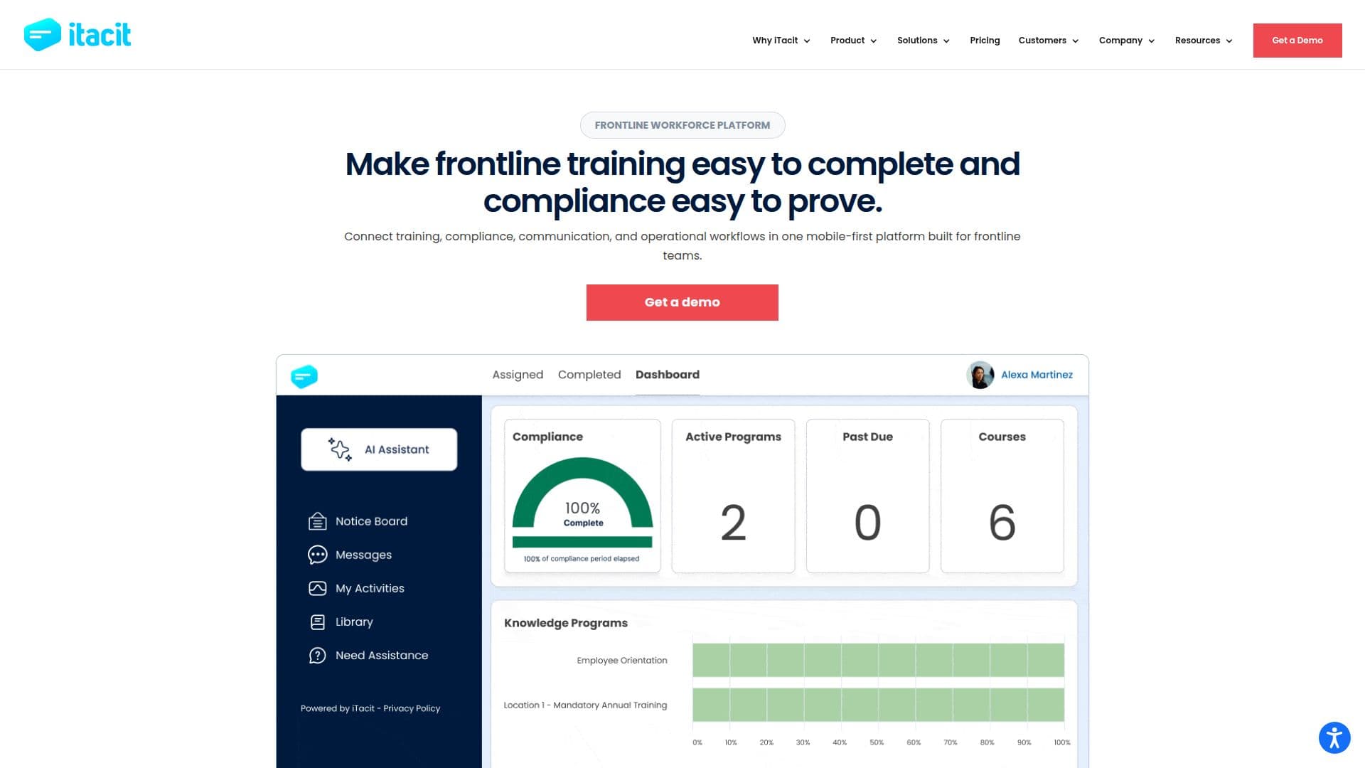 iTacit Treinamento de Linha de Frente & Local de Trabalho Digital screenshot