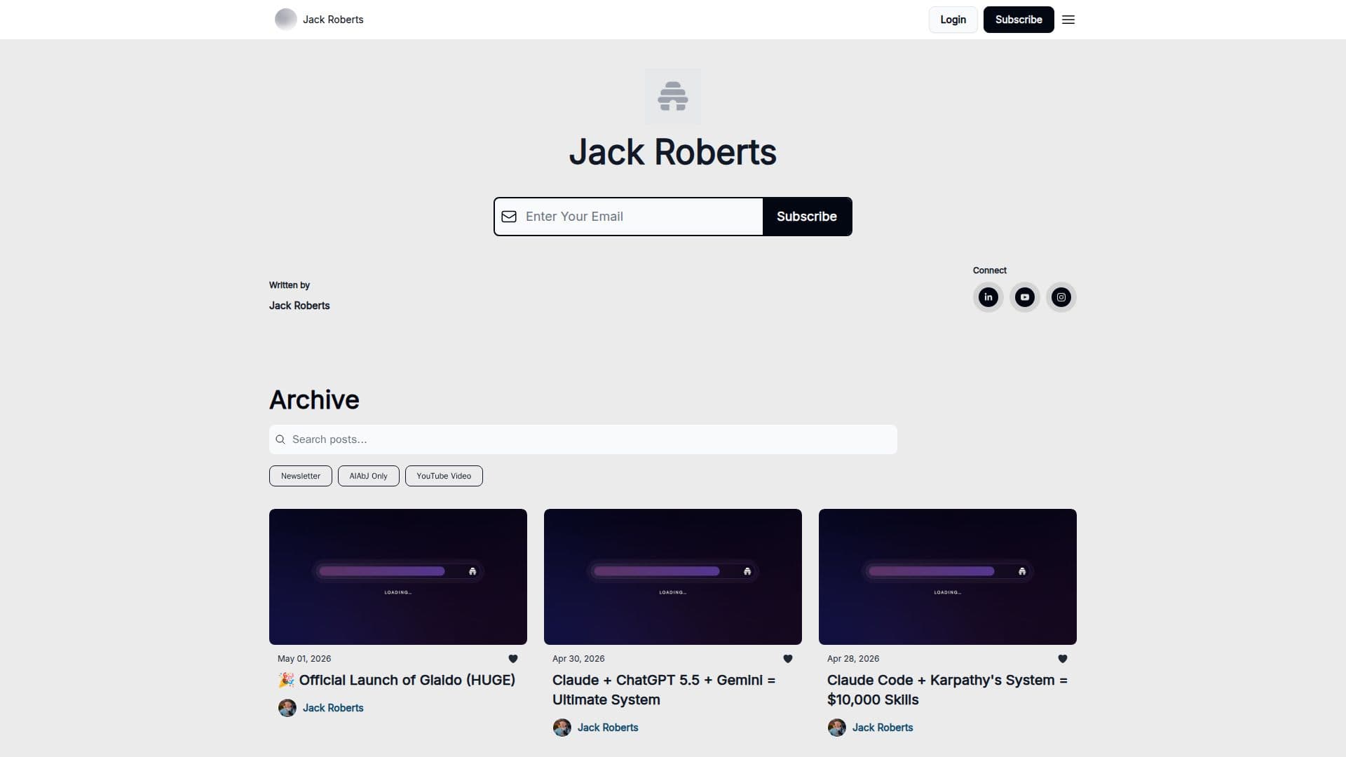 Captura de pantalla de Jack Roberts