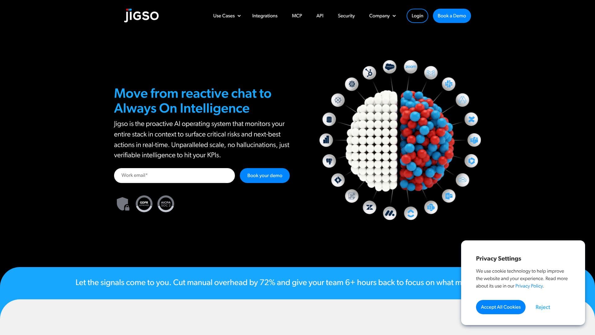 Captura de tela do Jigso AI Operating System