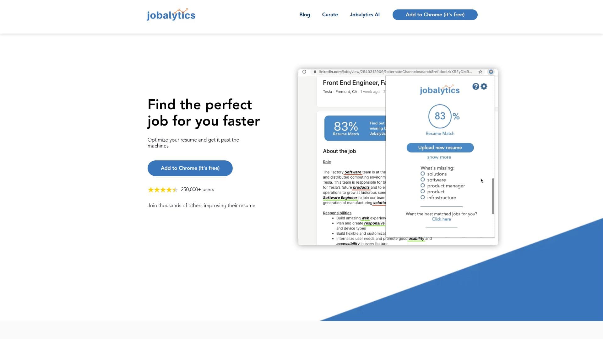 Jobalytics Lebenslauf-Analyzer screenshot