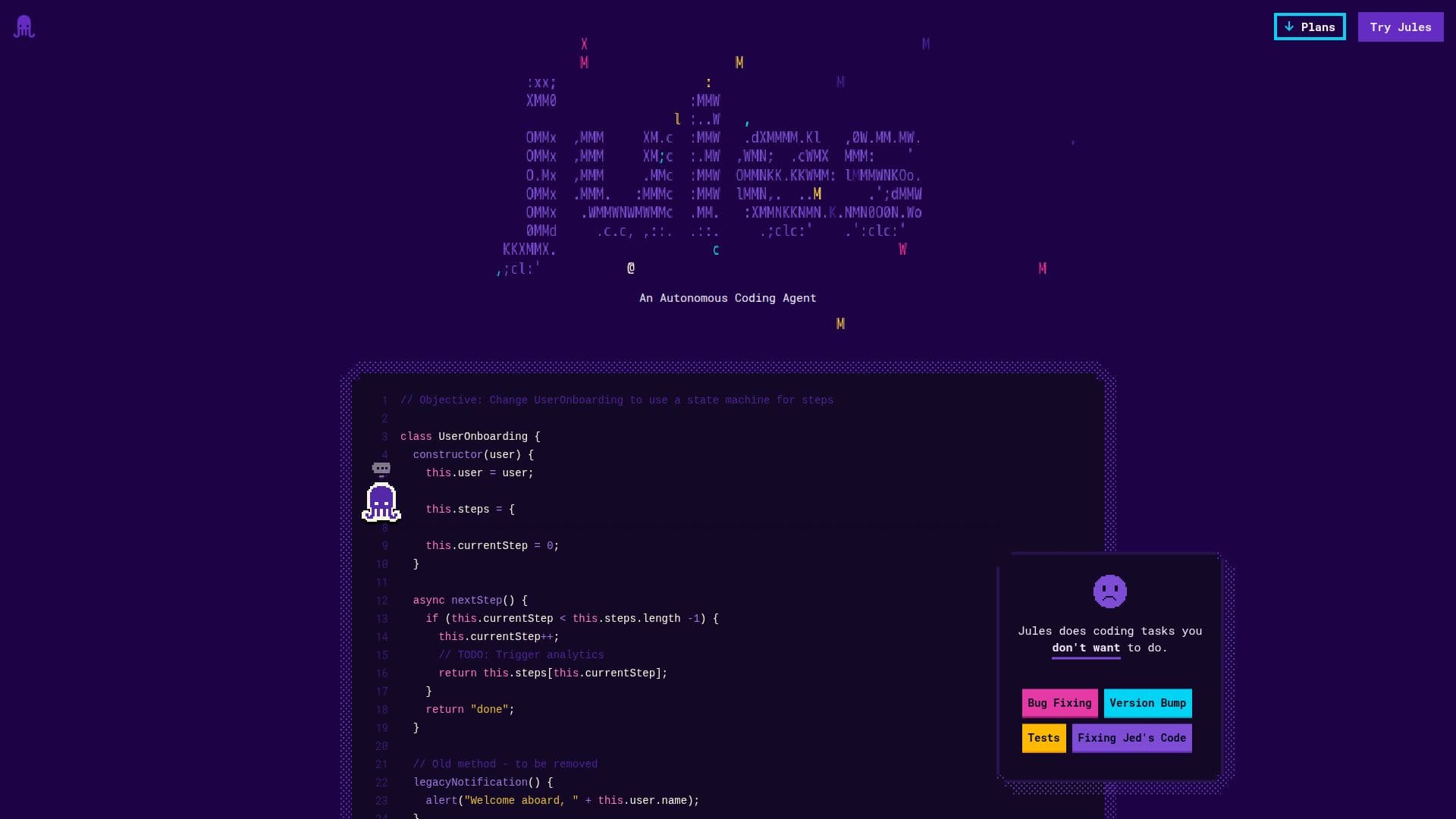 Screenshot von Jules - Ein autonomer Codierungsagent