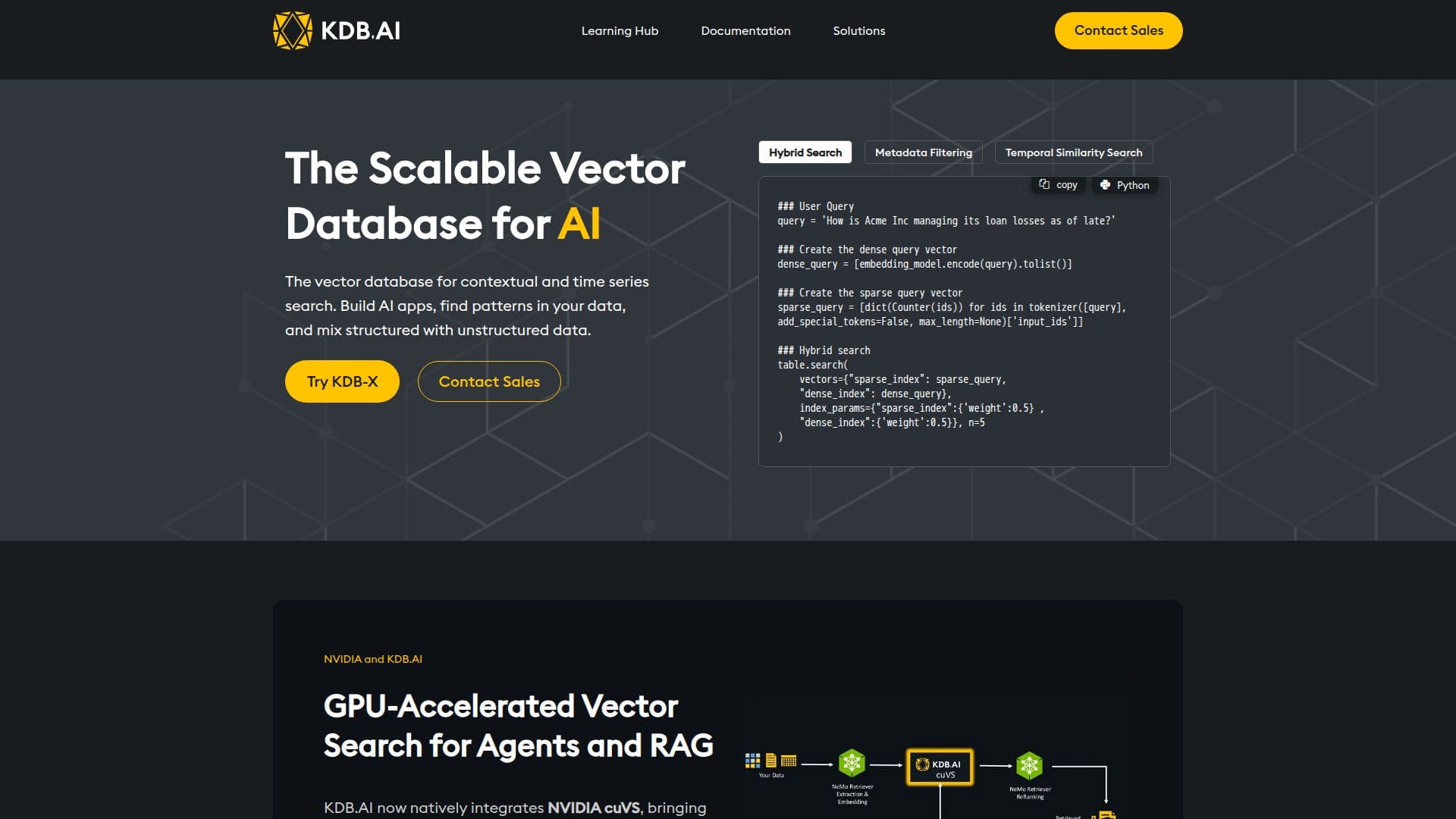 KDB.AI screenshot
