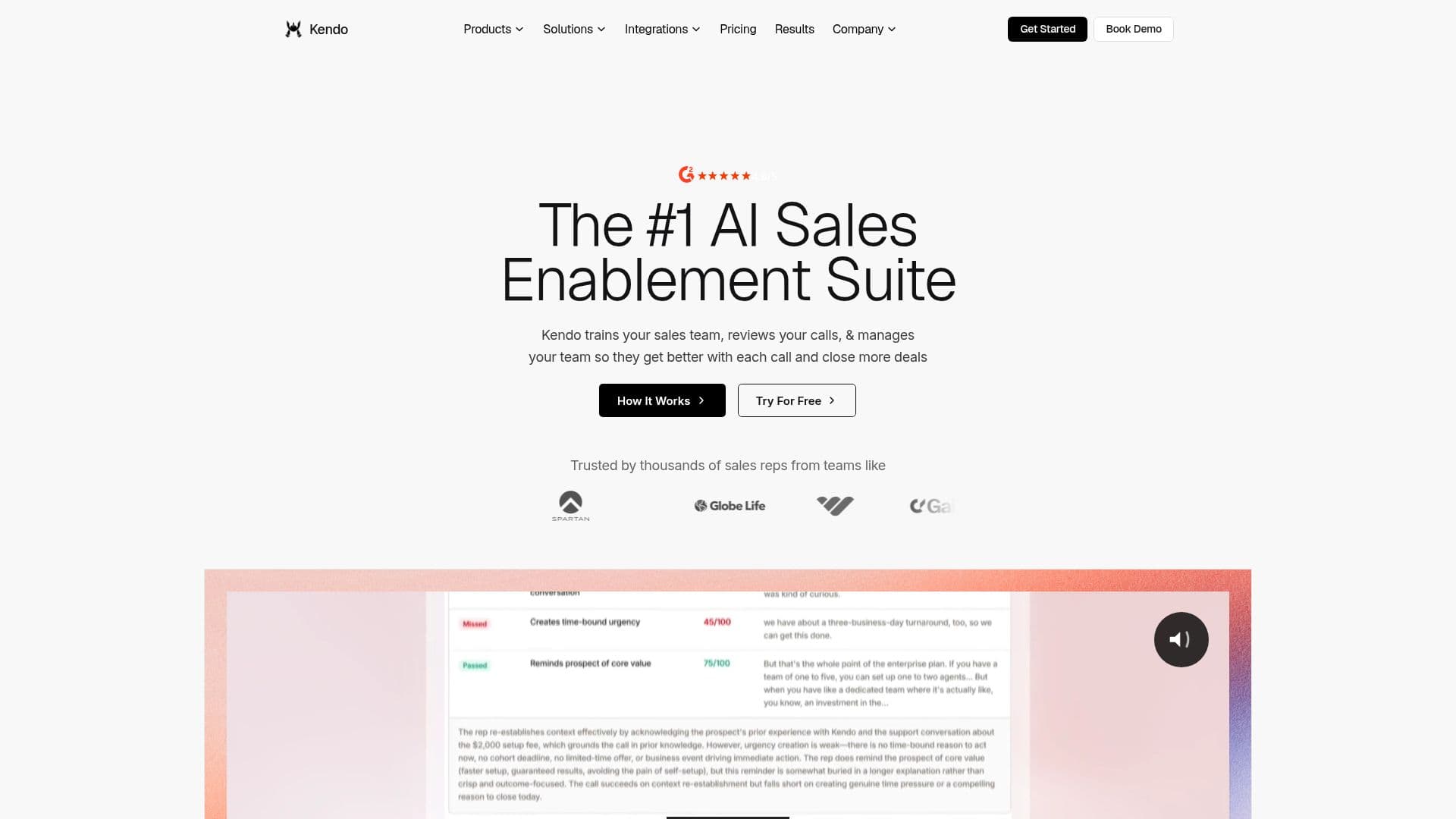 Kendo AI Sales Suite screenshot