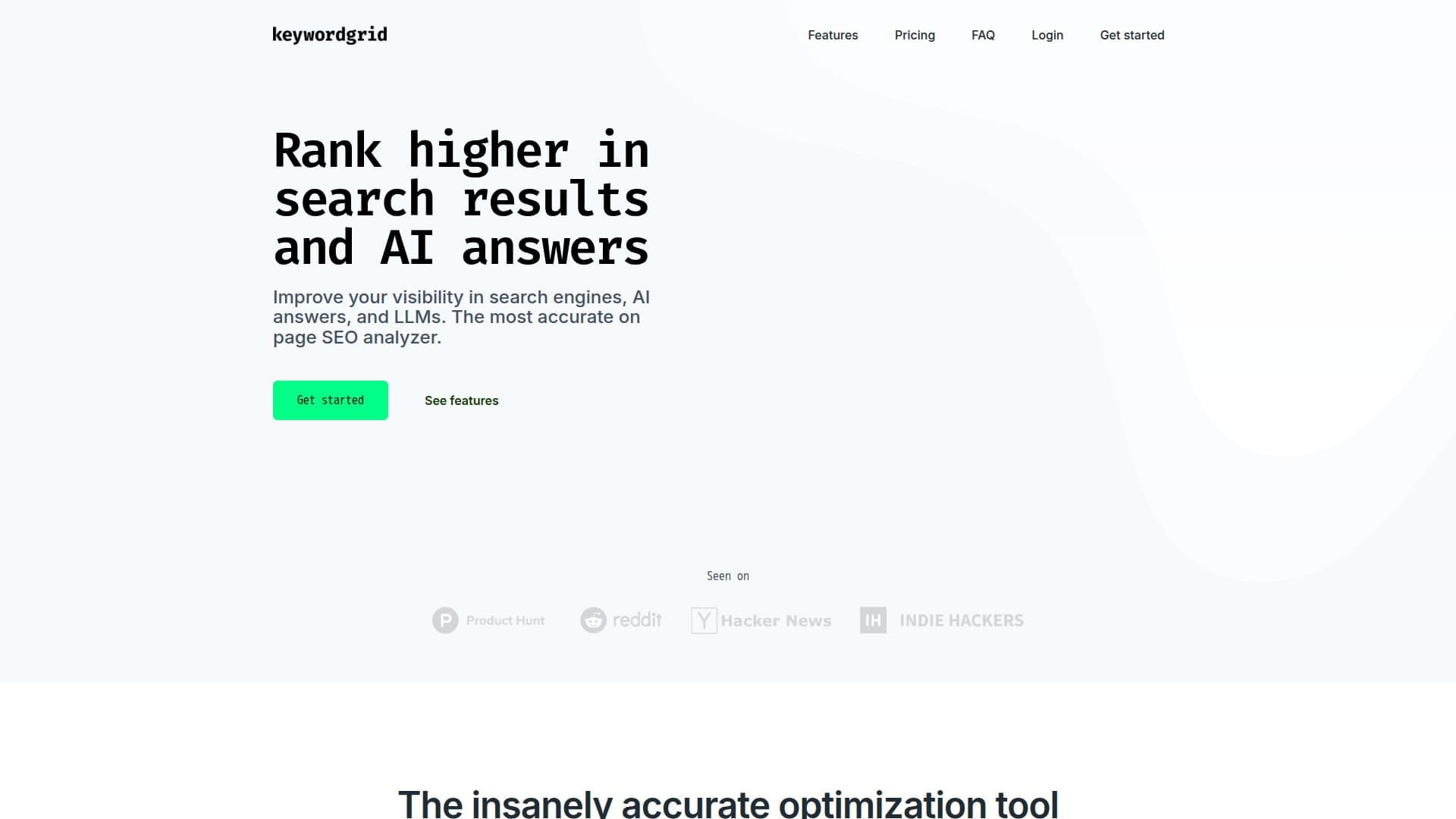 شبكة الكلمات الرئيسية – أداة تحسين SEO المدعومة بالذكاء الاصطناعي screenshot