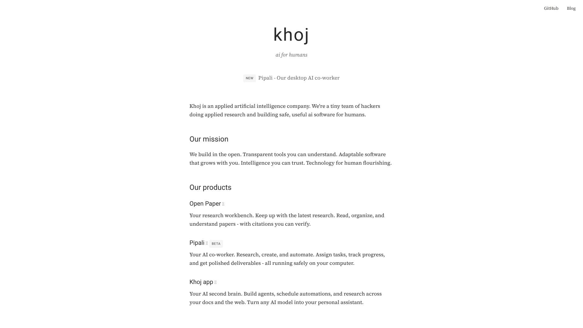 Khoj - 面向人类的 AI 截图