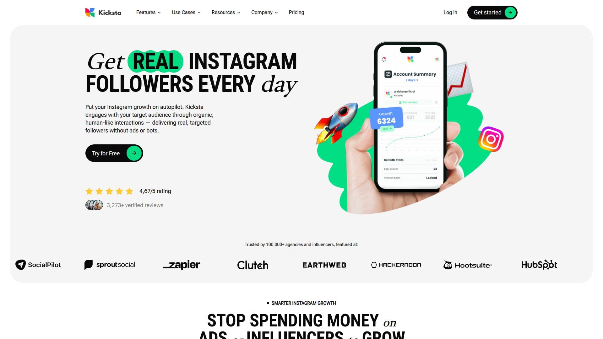 Kicksta: أداة نمو إنستغرام screenshot